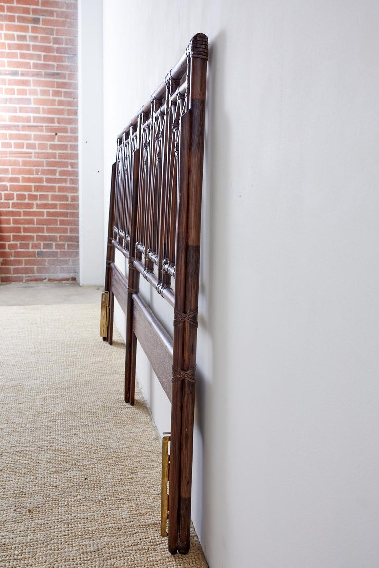 McGuire Organic Modern Bamboo Rattan King Size Headboard at 1stDibs