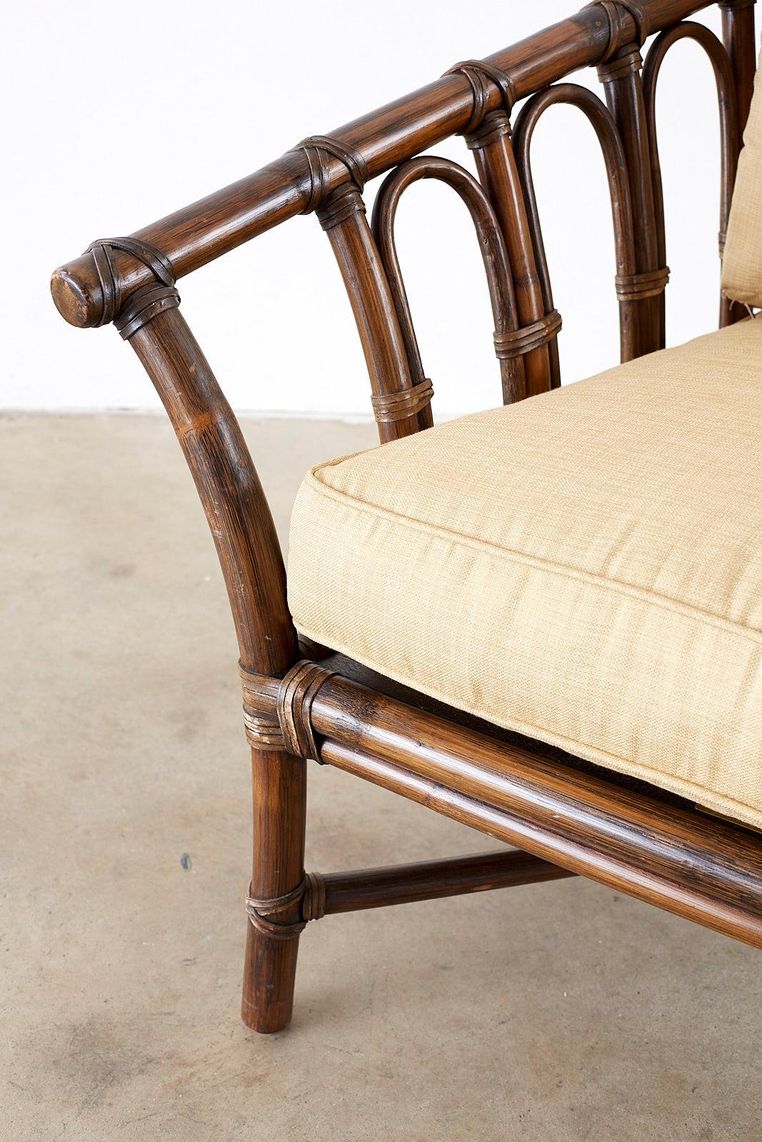 American McGuire Organic Modern Bamboo Rattan Lounge Chair