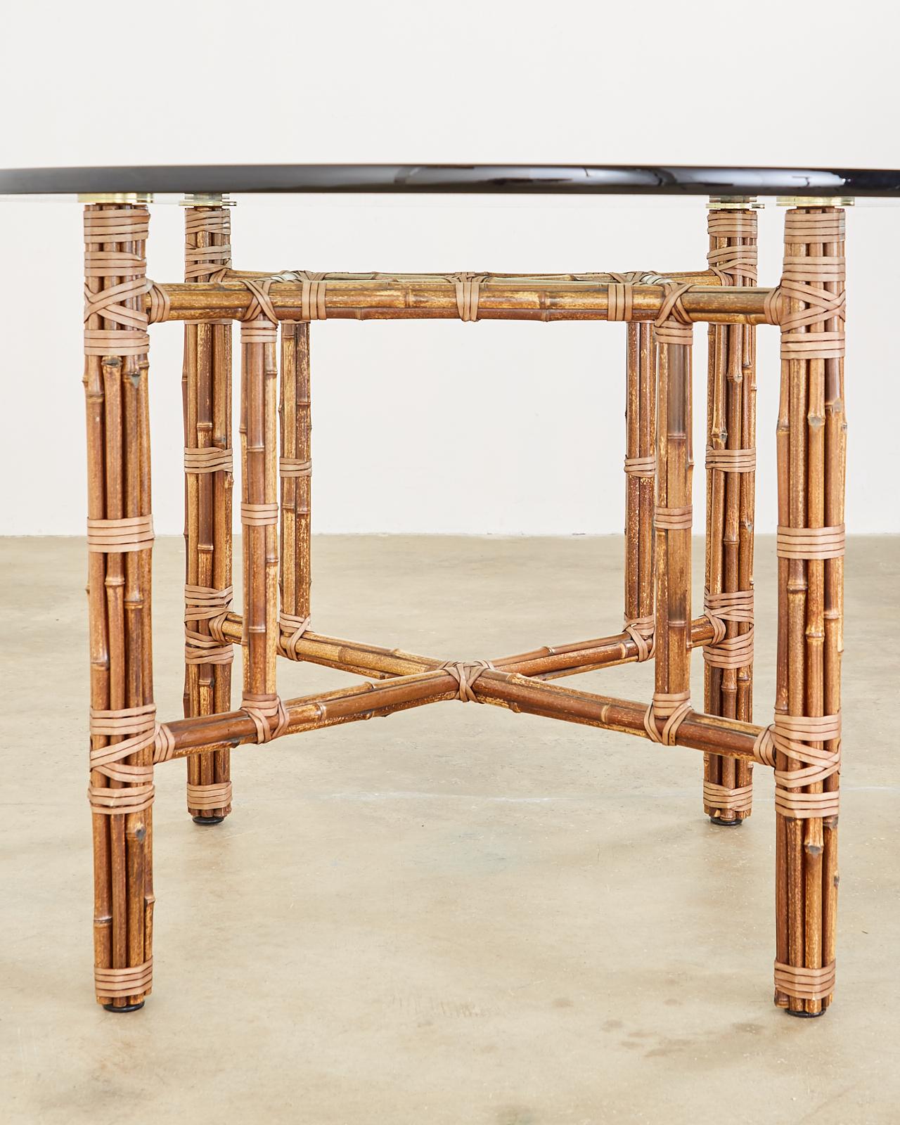 McGuire Organic Modern Bamboo Rattan Oval Dining Table 3
