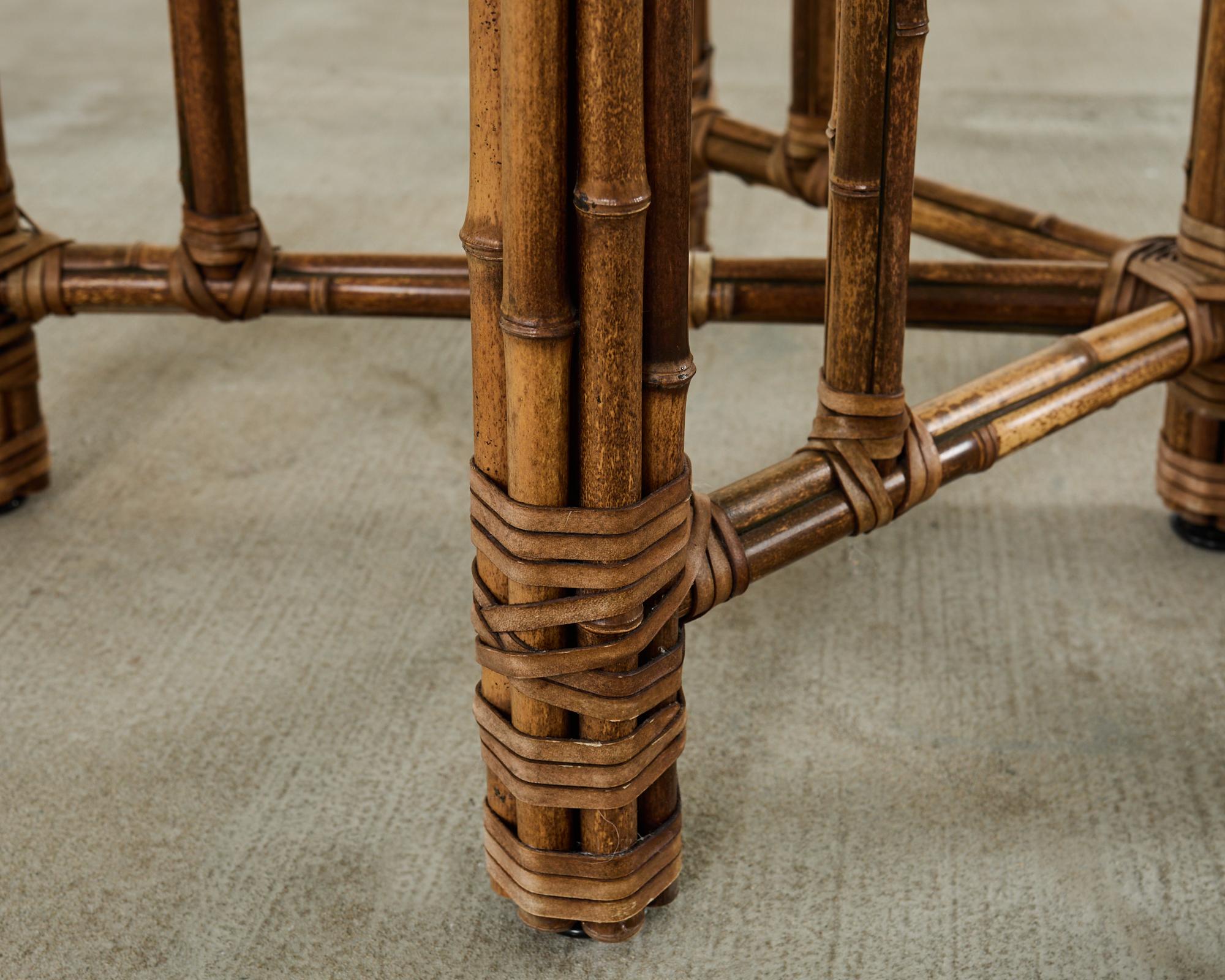 McGuire Organic Modern Bamboo Rattan Oval Dining Table 8