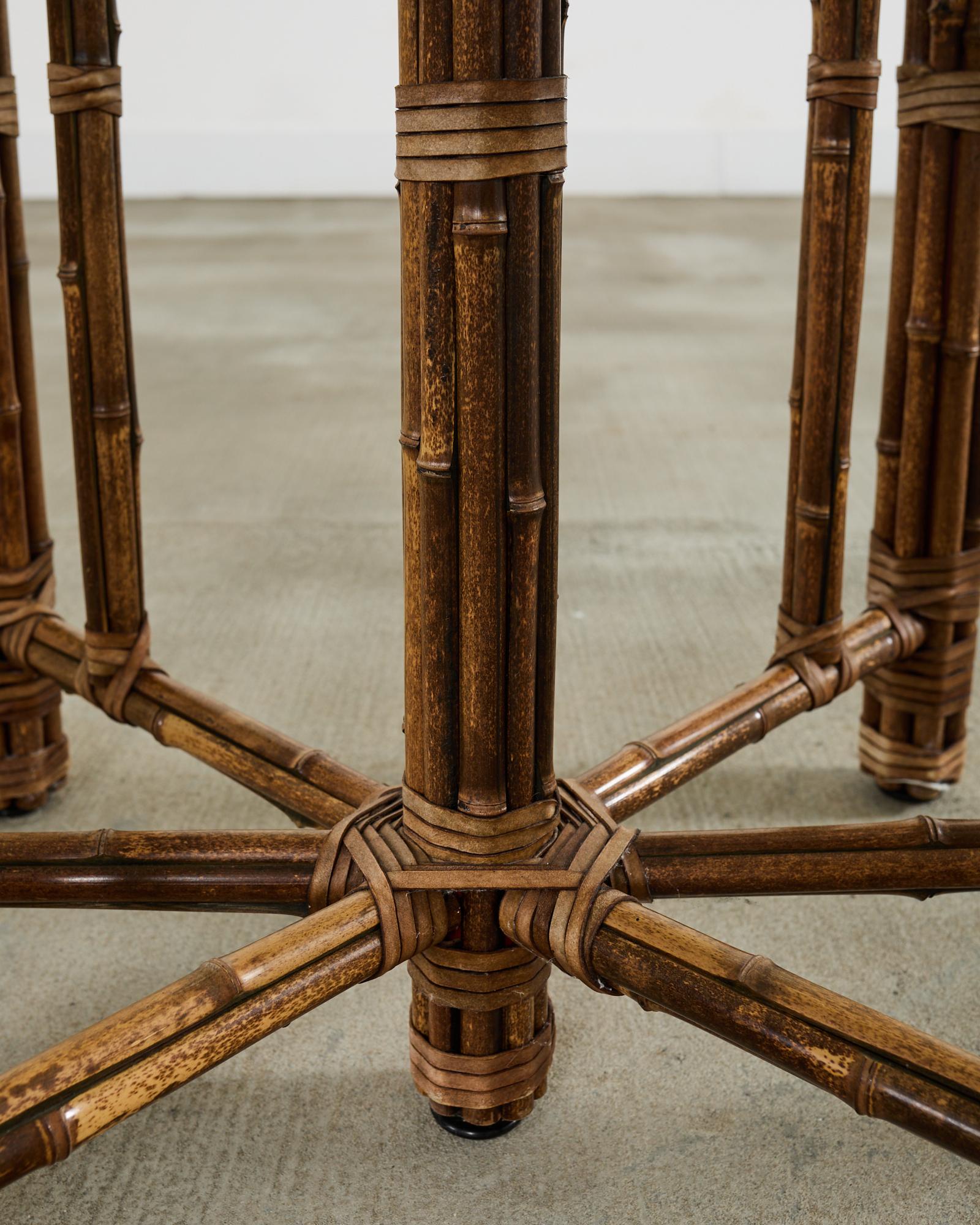 McGuire Organic Modern Bamboo Rattan Oval Dining Table 9