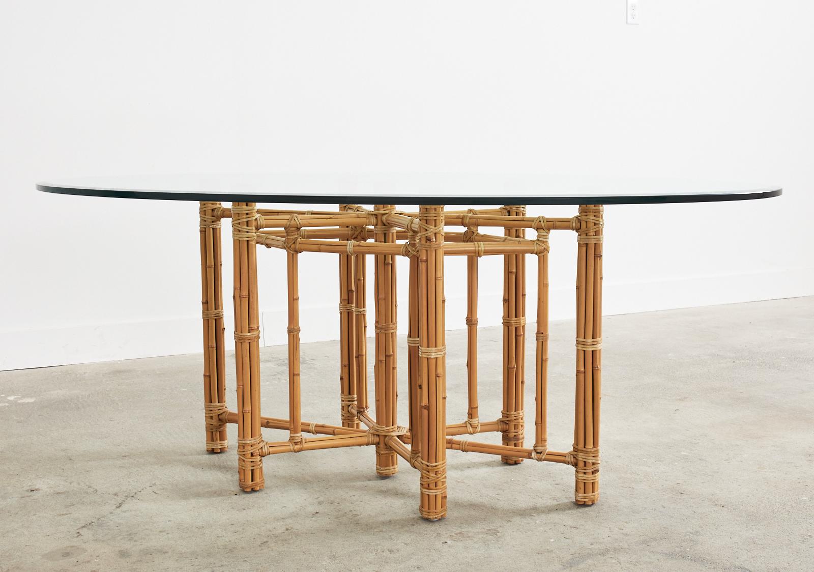 bamboo glass dining table