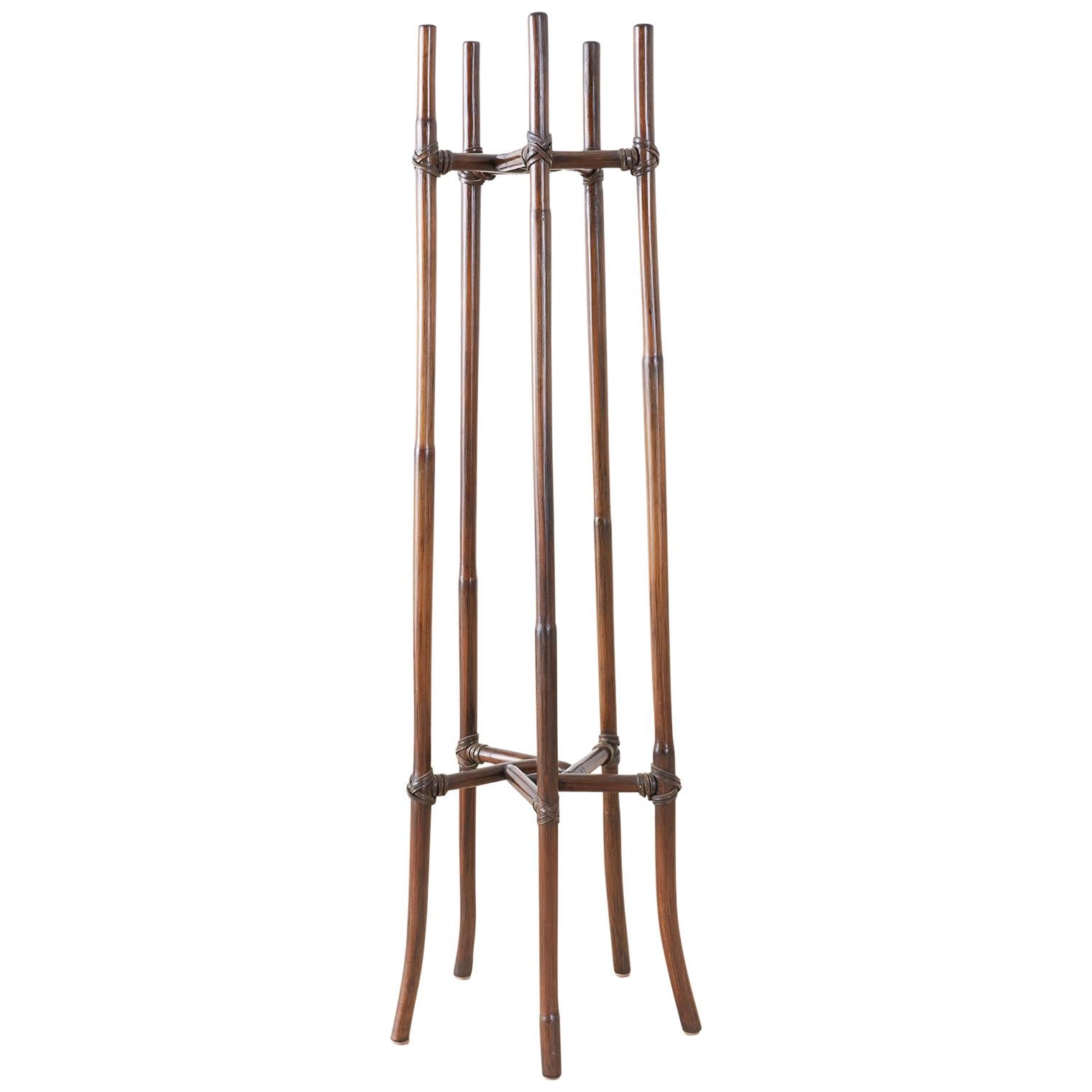 McGuire Organic Modern Bamboo Rattan Plant Stand at 1stDibs plant