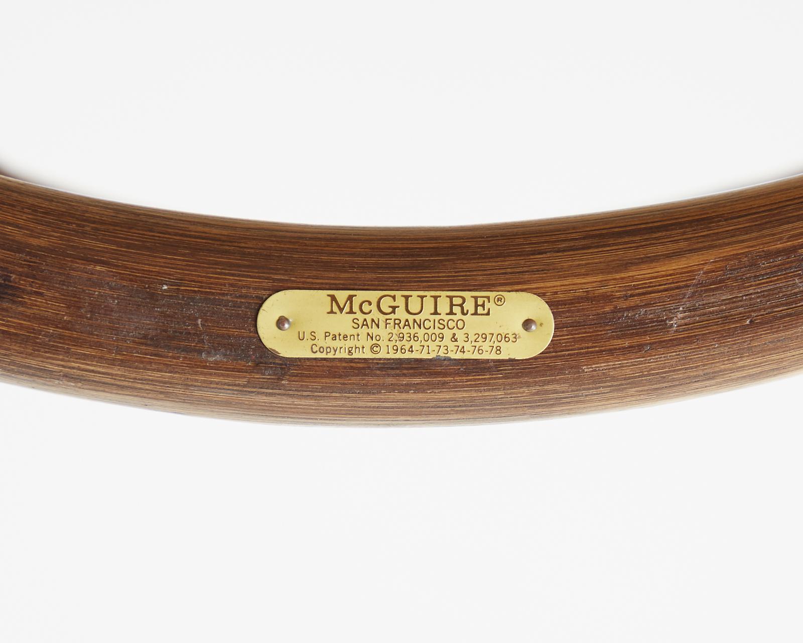 McGuire Organic Modern Bamboo Rattan Round Cocktail Table 1
