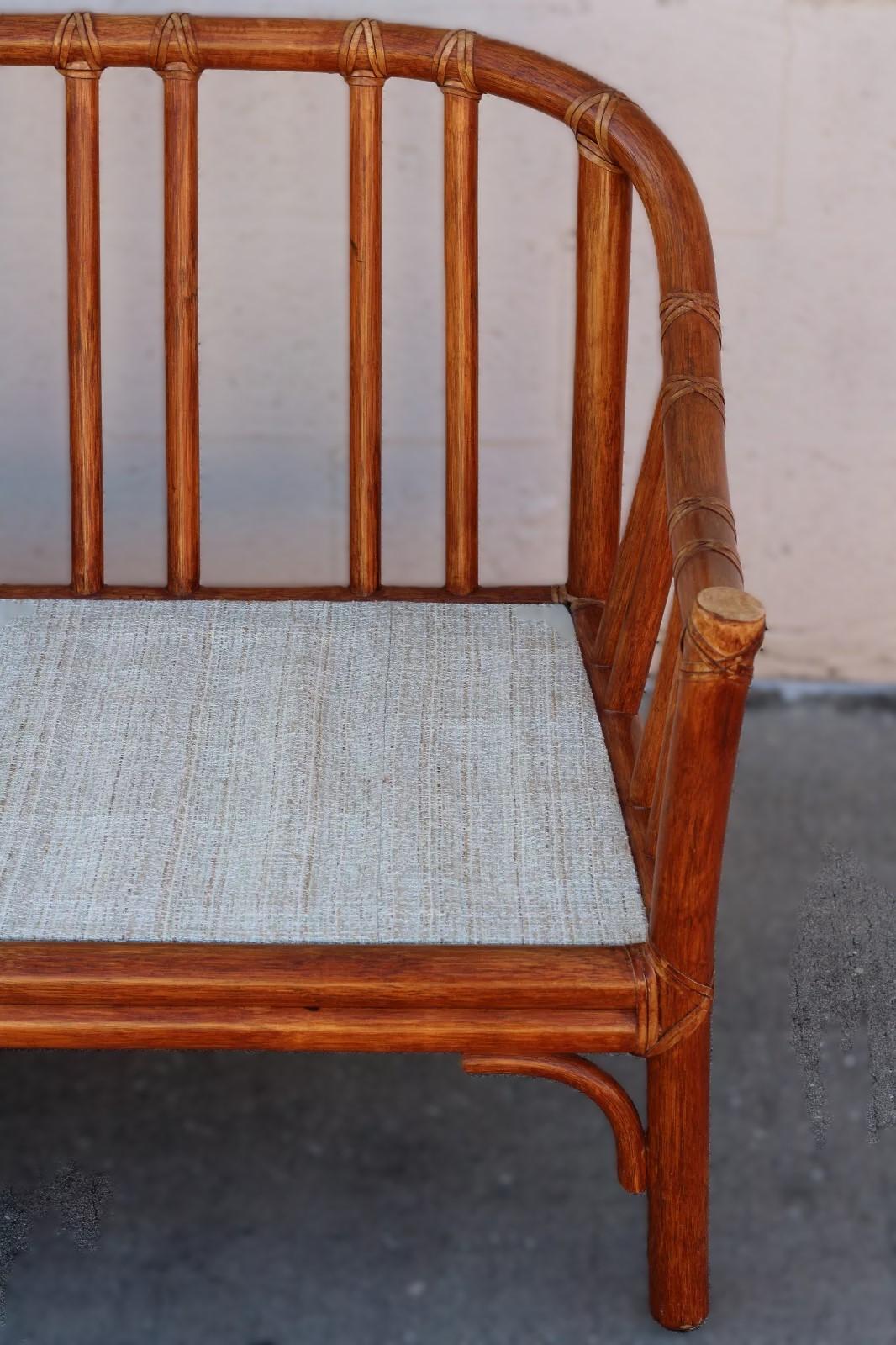 Sofá moderno de ratán de bambú ecológico McGuire en venta 3