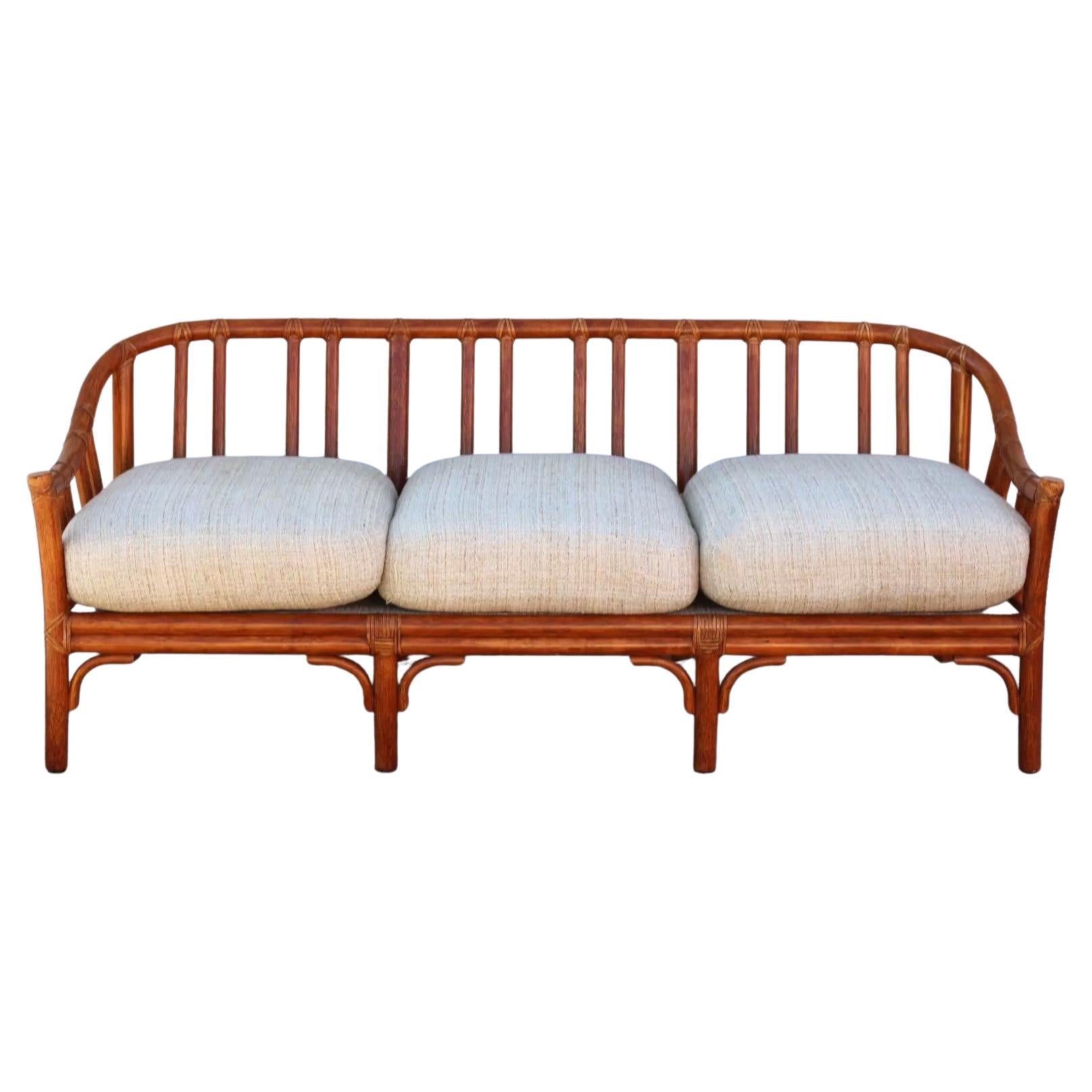 McGuire Organic Modern Bamboo Rattan Sofa