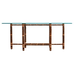 McGuire Organic Modern Bamboo Rattan Sofa or Console Table