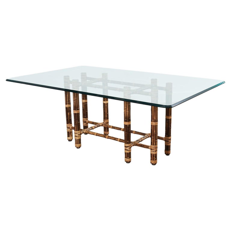 McGuire Organic Modern Bamboo Rectangular Dining Table For Sale