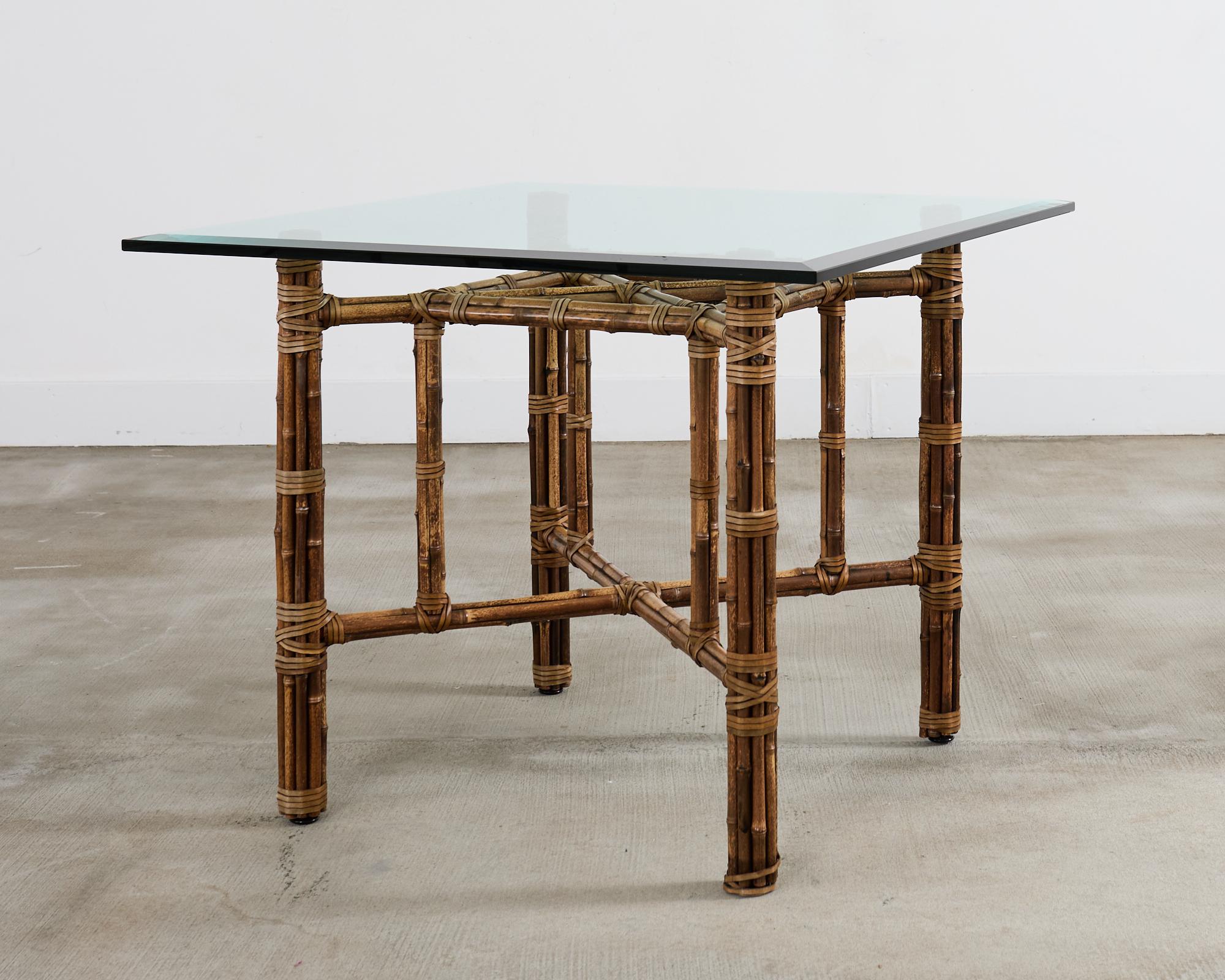 McGuire Organic Modern Bamboo Square Dining Table For Sale 7