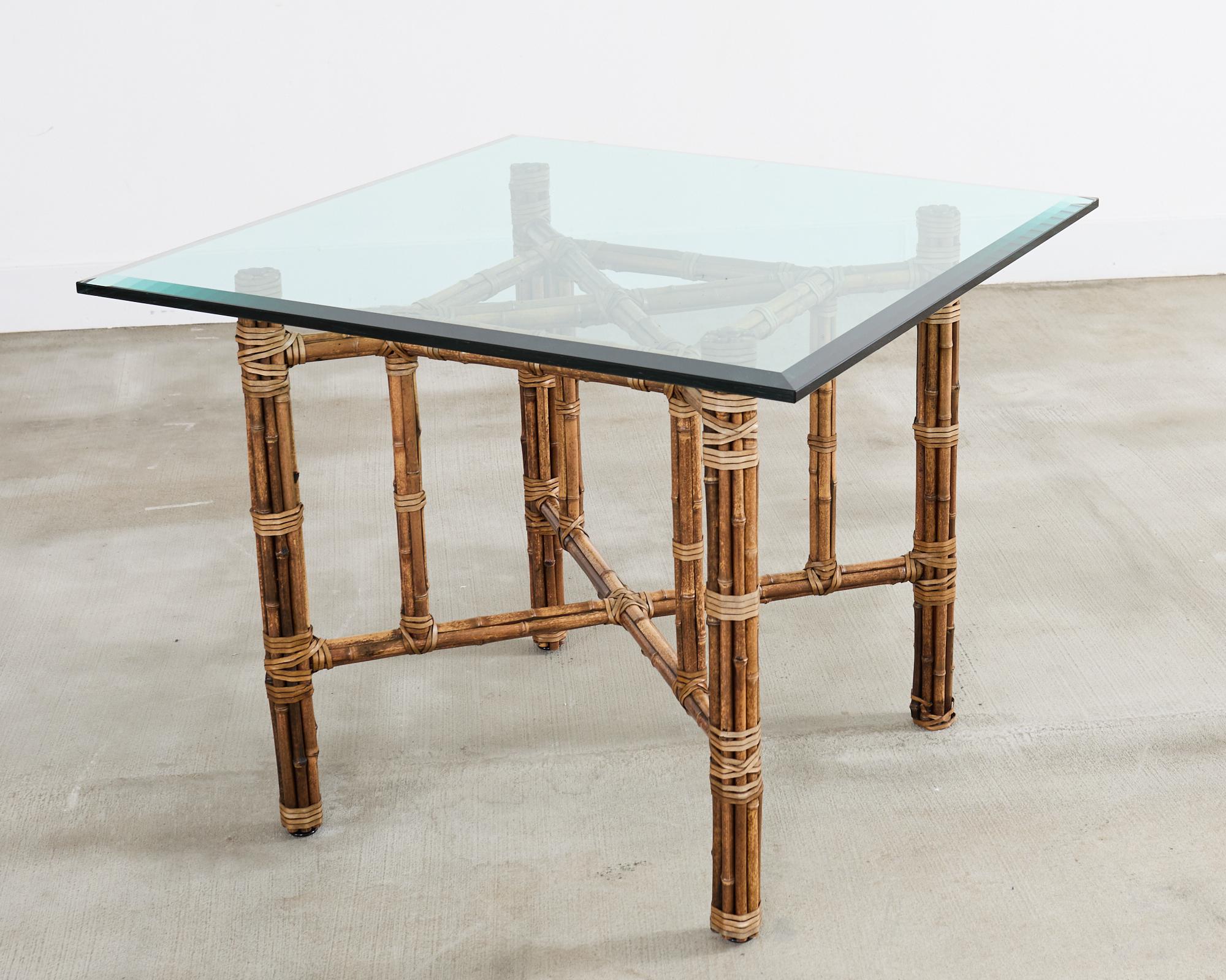 McGuire Organic Modern Bamboo Square Dining Table For Sale 9