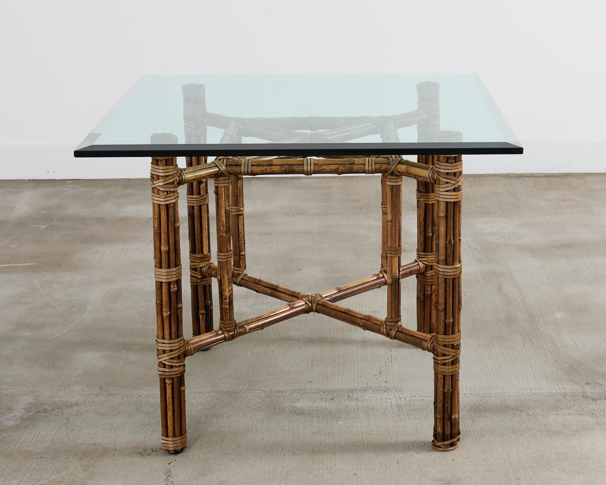 McGuire Organic Modern Bamboo Square Dining Table For Sale 13