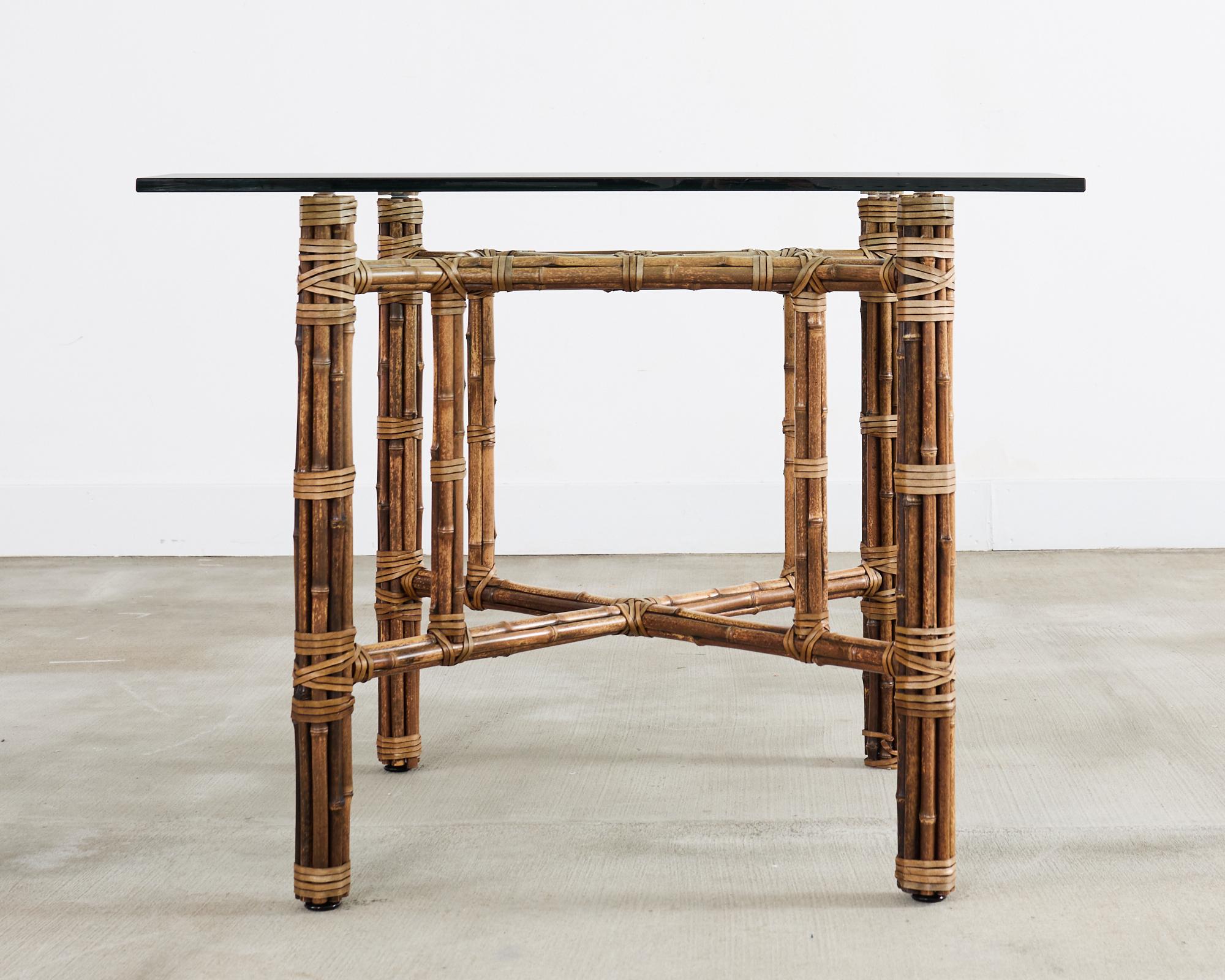 American McGuire Organic Modern Bamboo Square Dining Table For Sale