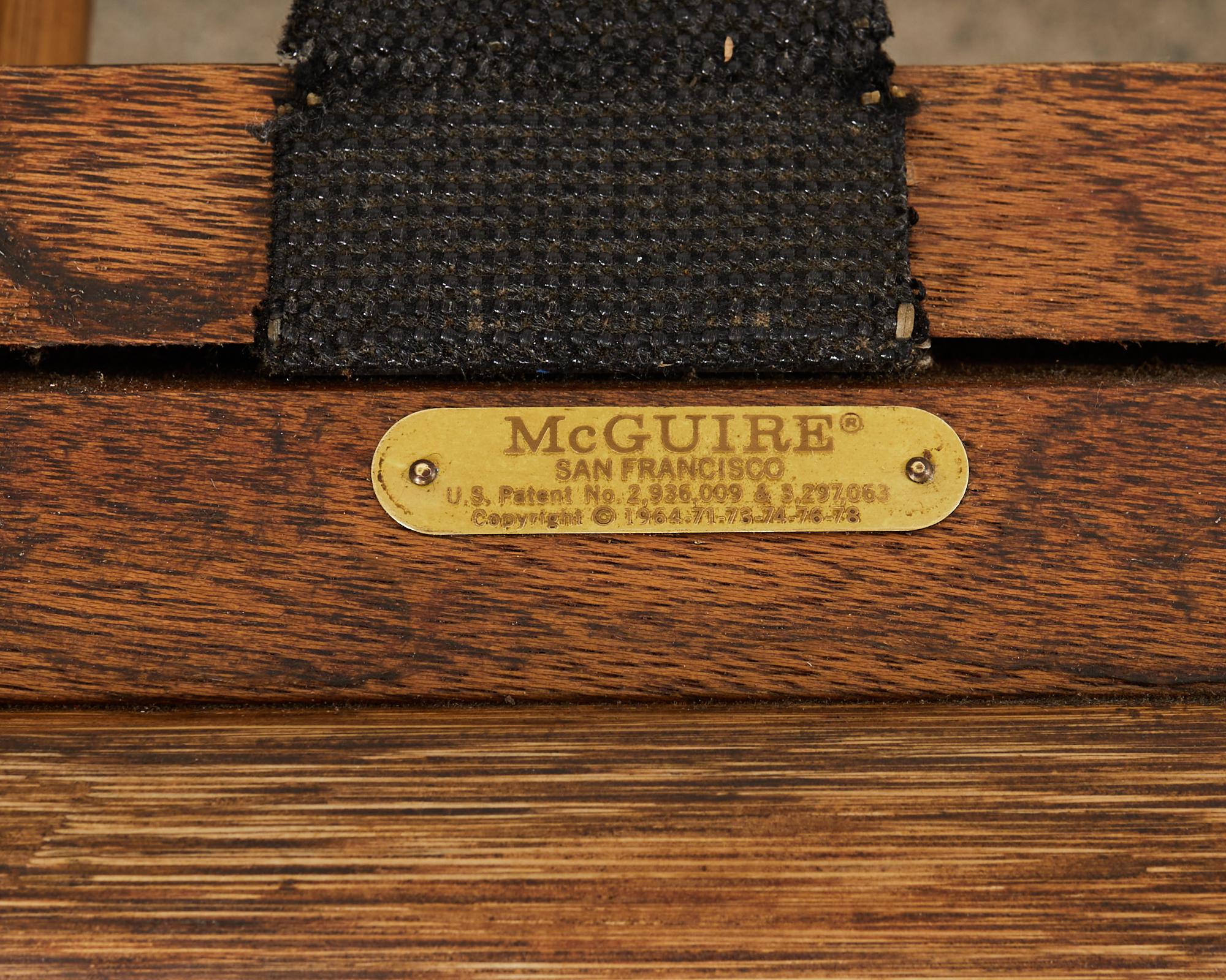 McGuire Organischer moderner Loungesessel und Ottomane aus gebogenem Rattan im Angebot 8