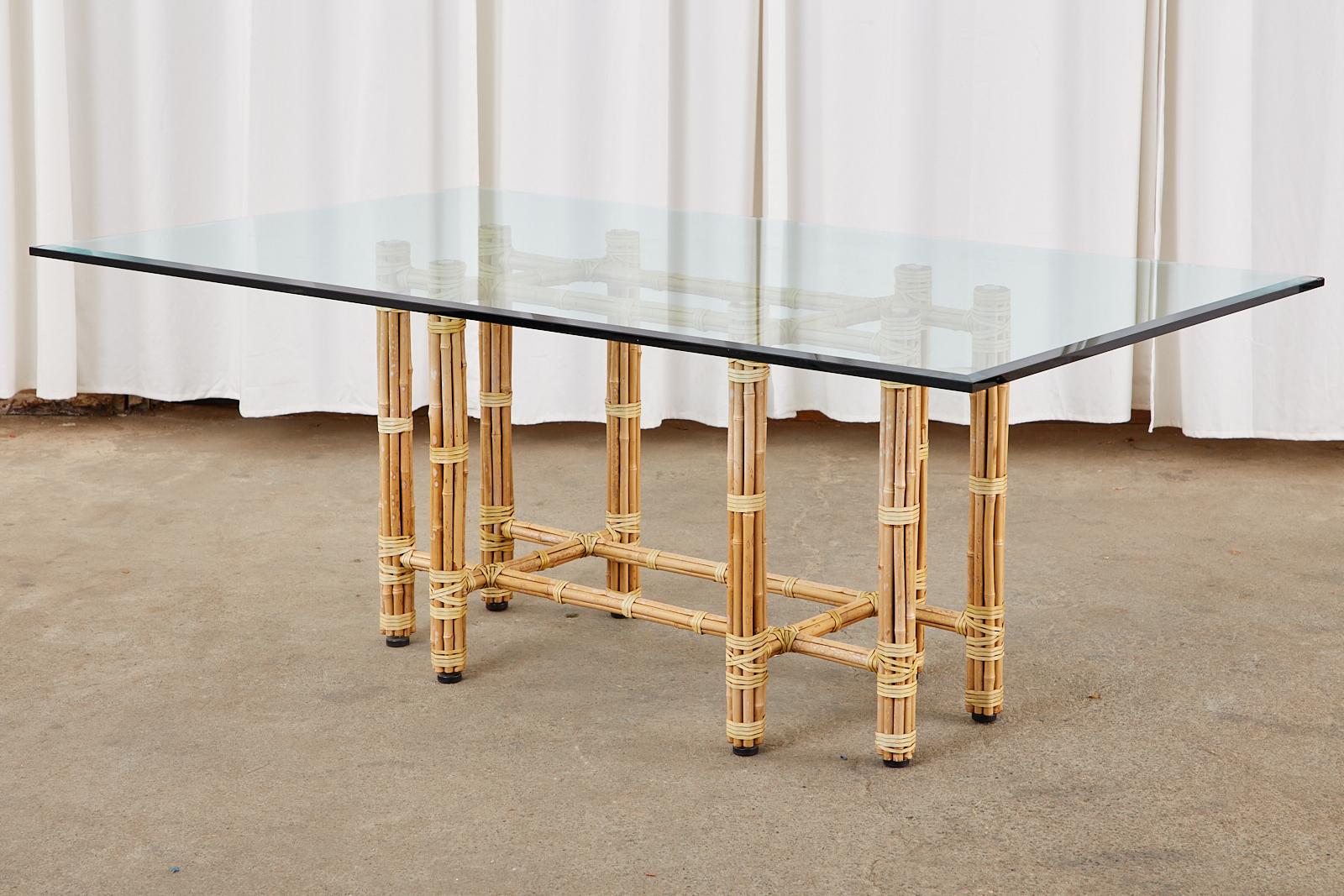 American McGuire Organic Modern Blonde Bamboo Rectangular Dining Table