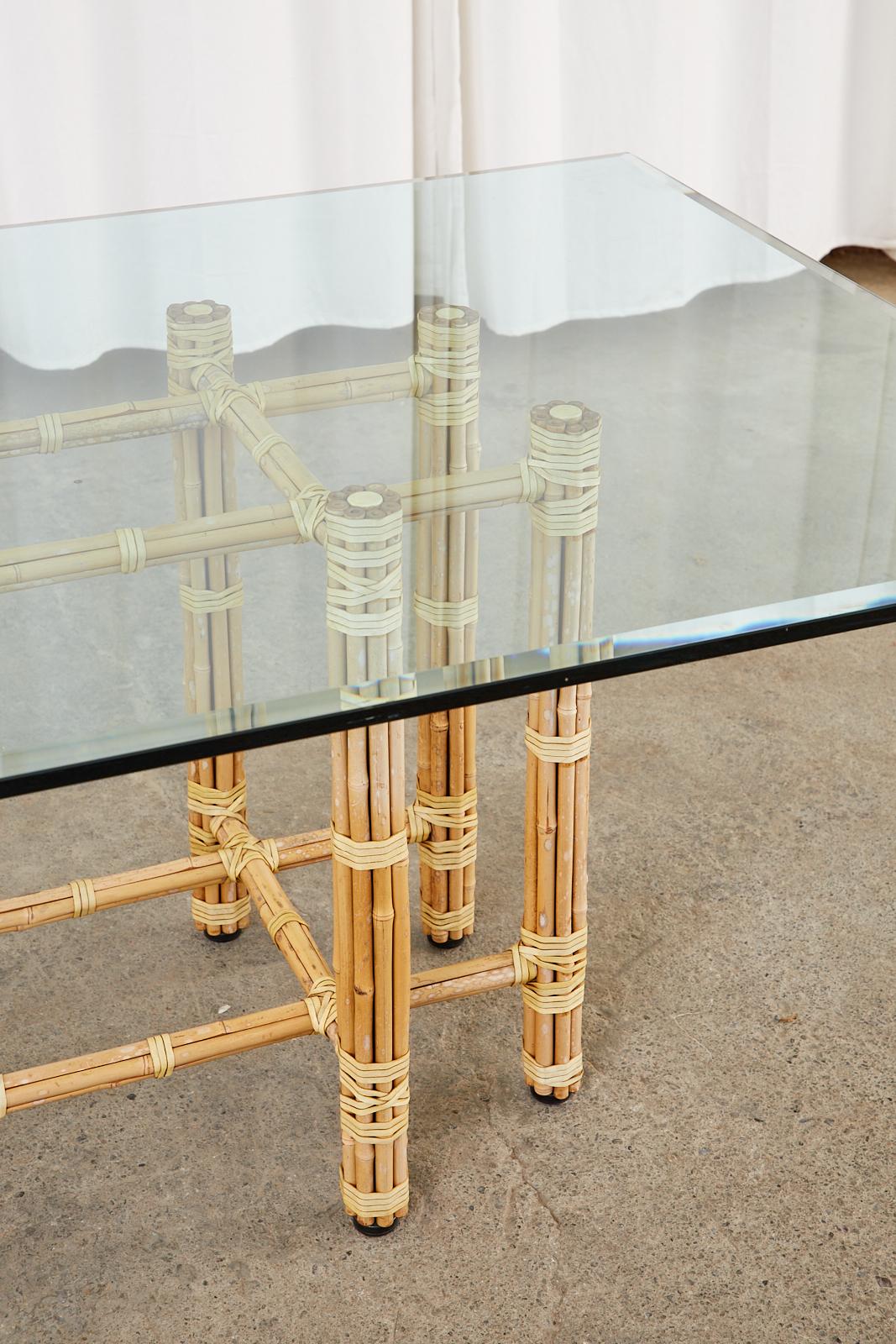 McGuire Organic Modern Blonde Bamboo Rectangular Dining Table 2