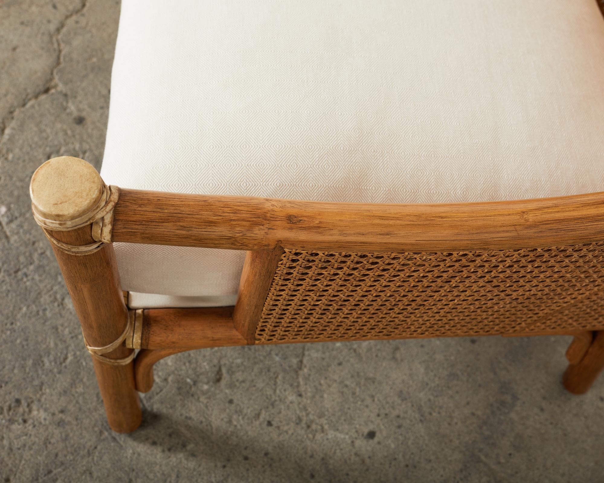 McGuire Organic Modern Caned Rattan Settee Loveseat 2