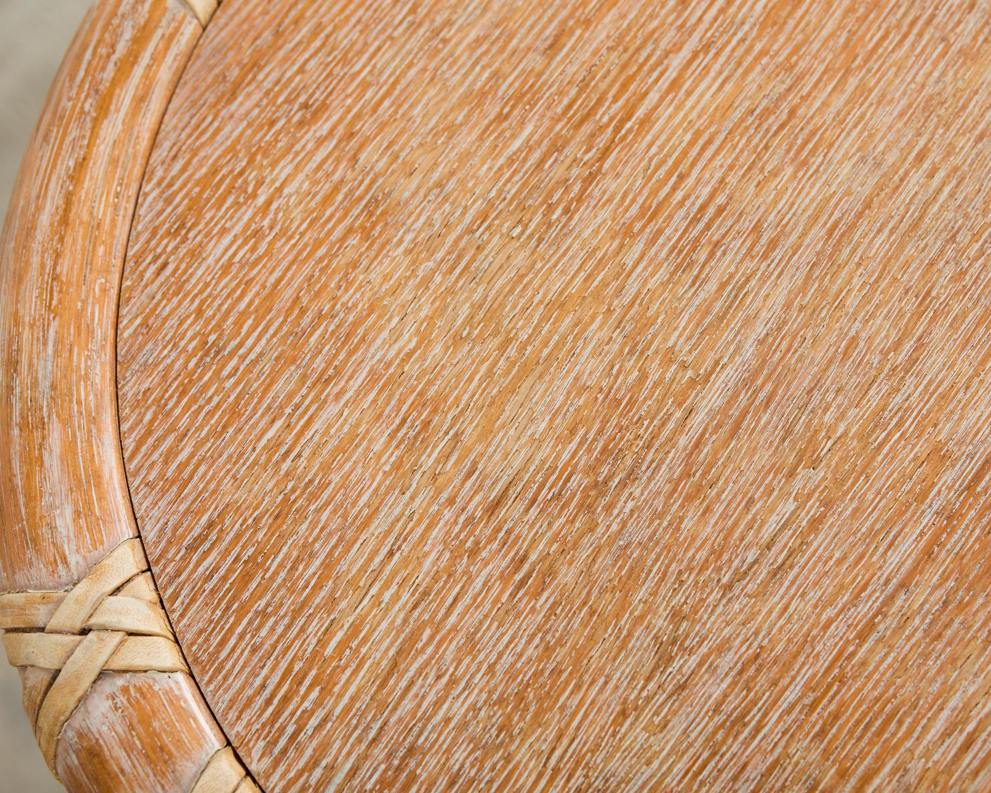 The Modern Modernity Drum Drink Table en rotin cérusé en vente 6