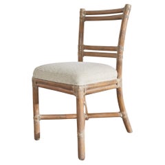 Used McGuire Organic Modern Cerused Rattan Ladder Back Chair