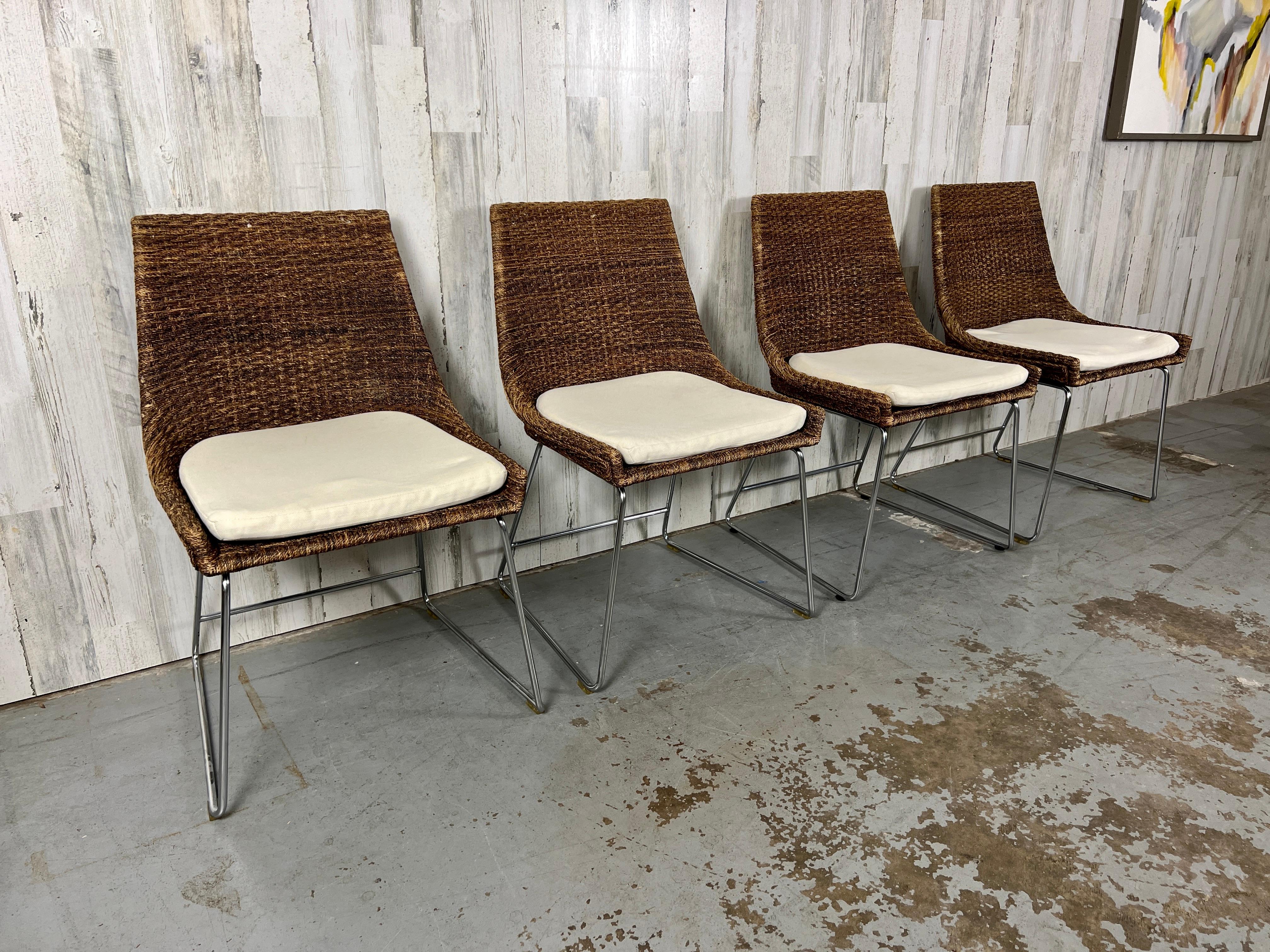 20th Century McGuire Organic Modern Dining Chairs For Sale