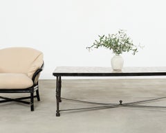 McGuire Moderner organischer Rattan-Sessel mit Lackierung