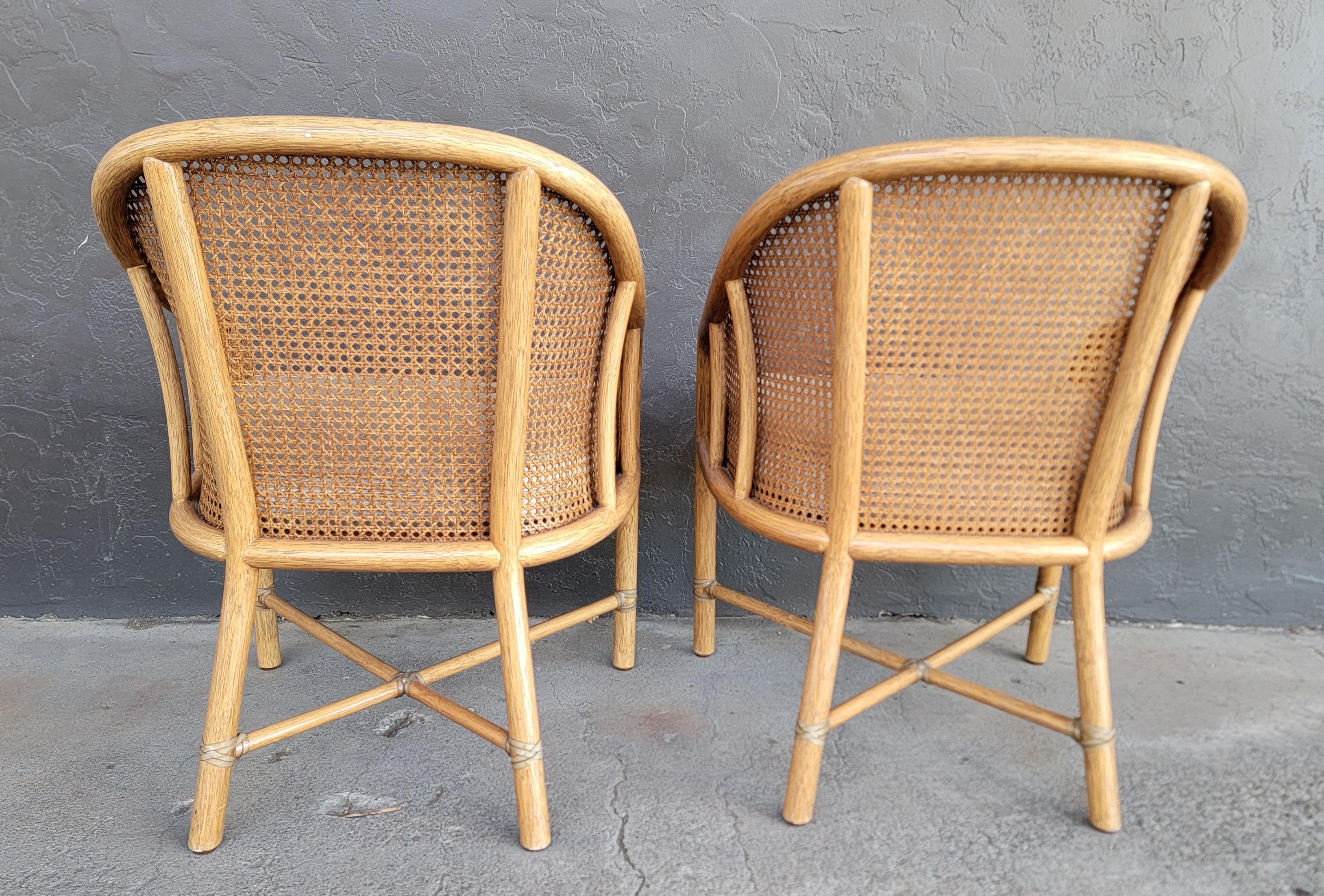 20th Century McGuire Organic Modern Lounge Chairs For Sale