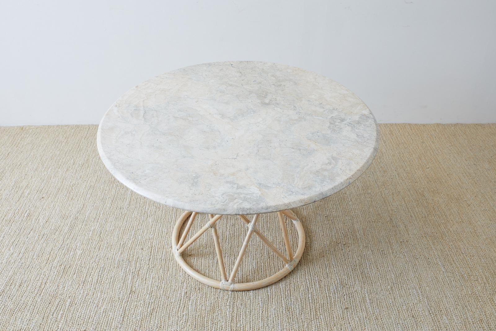 rattan and marble