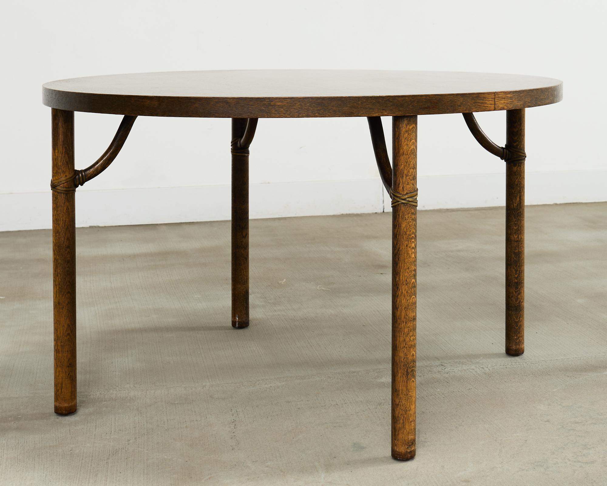 McGuire Organic Modern Oak Card Games or Dining Table For Sale 4