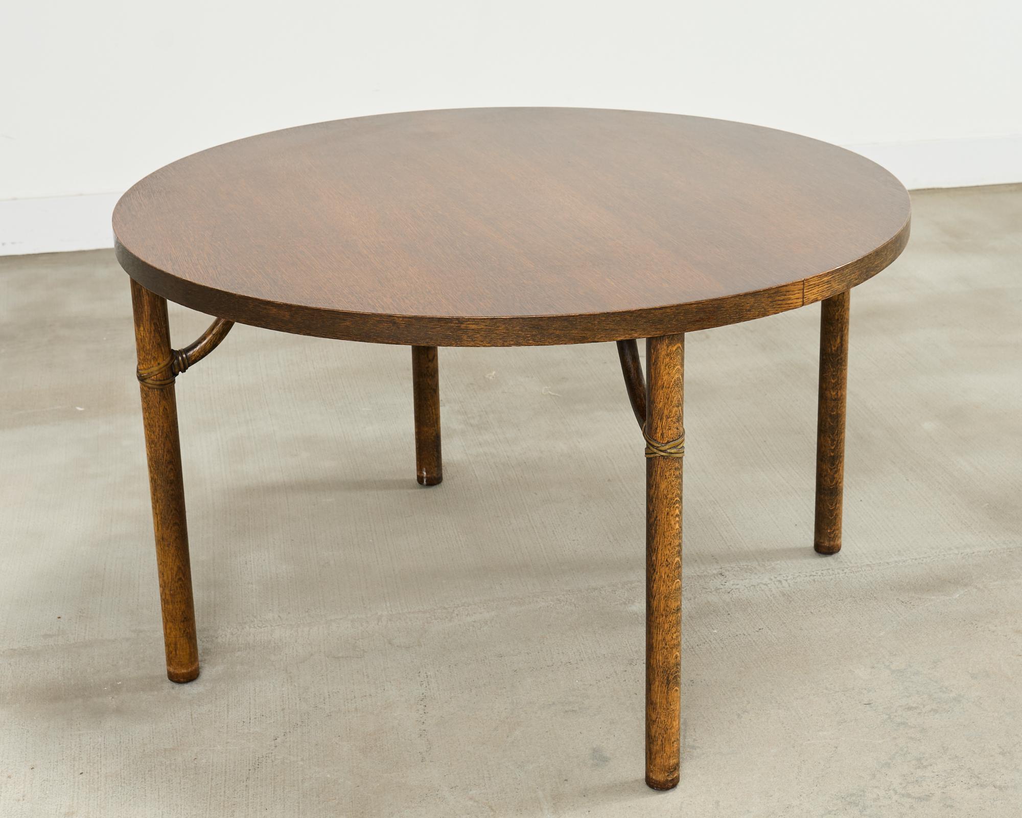 McGuire Organic Modern Oak Card Games or Dining Table For Sale 5