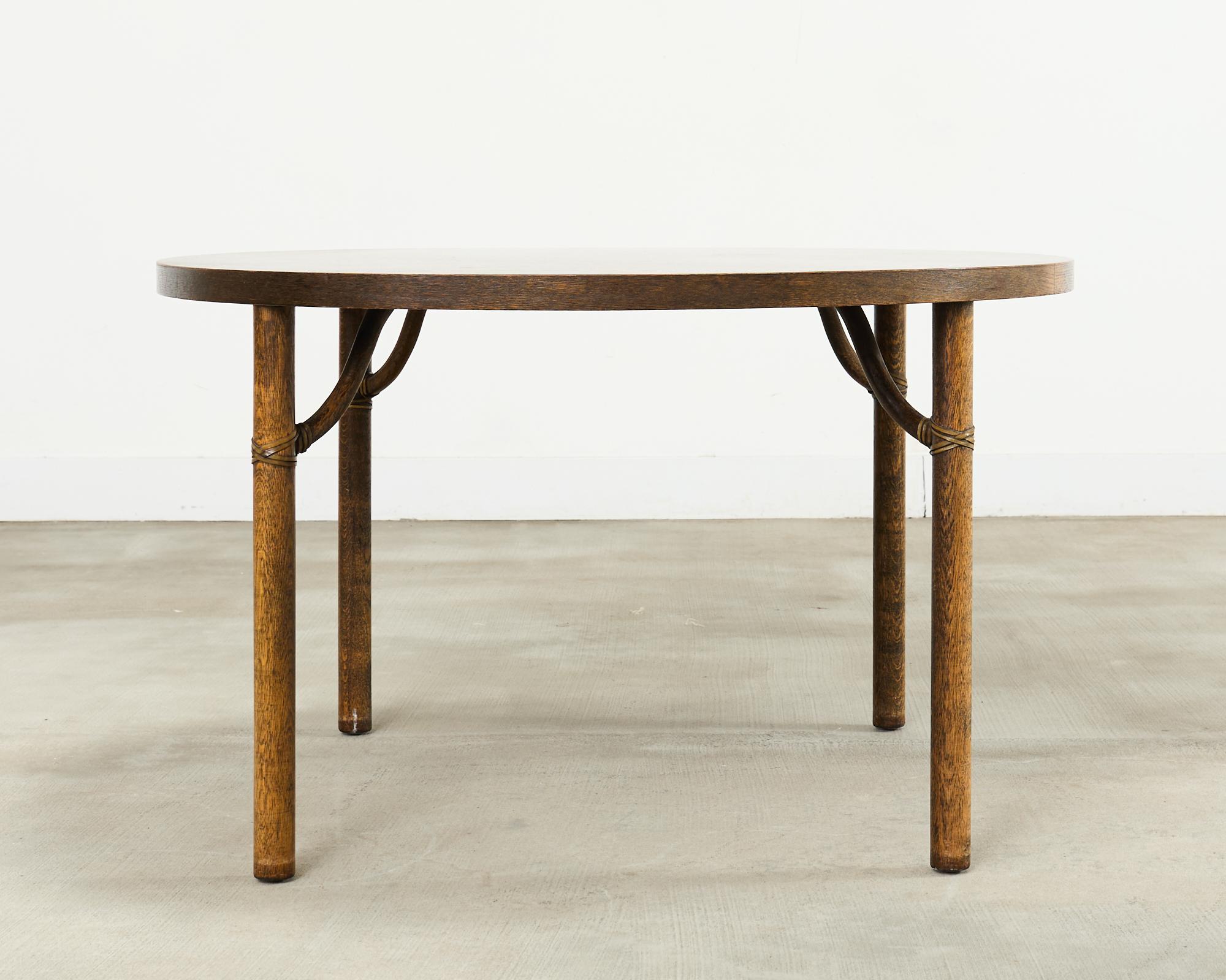 American McGuire Organic Modern Oak Card Games or Dining Table For Sale