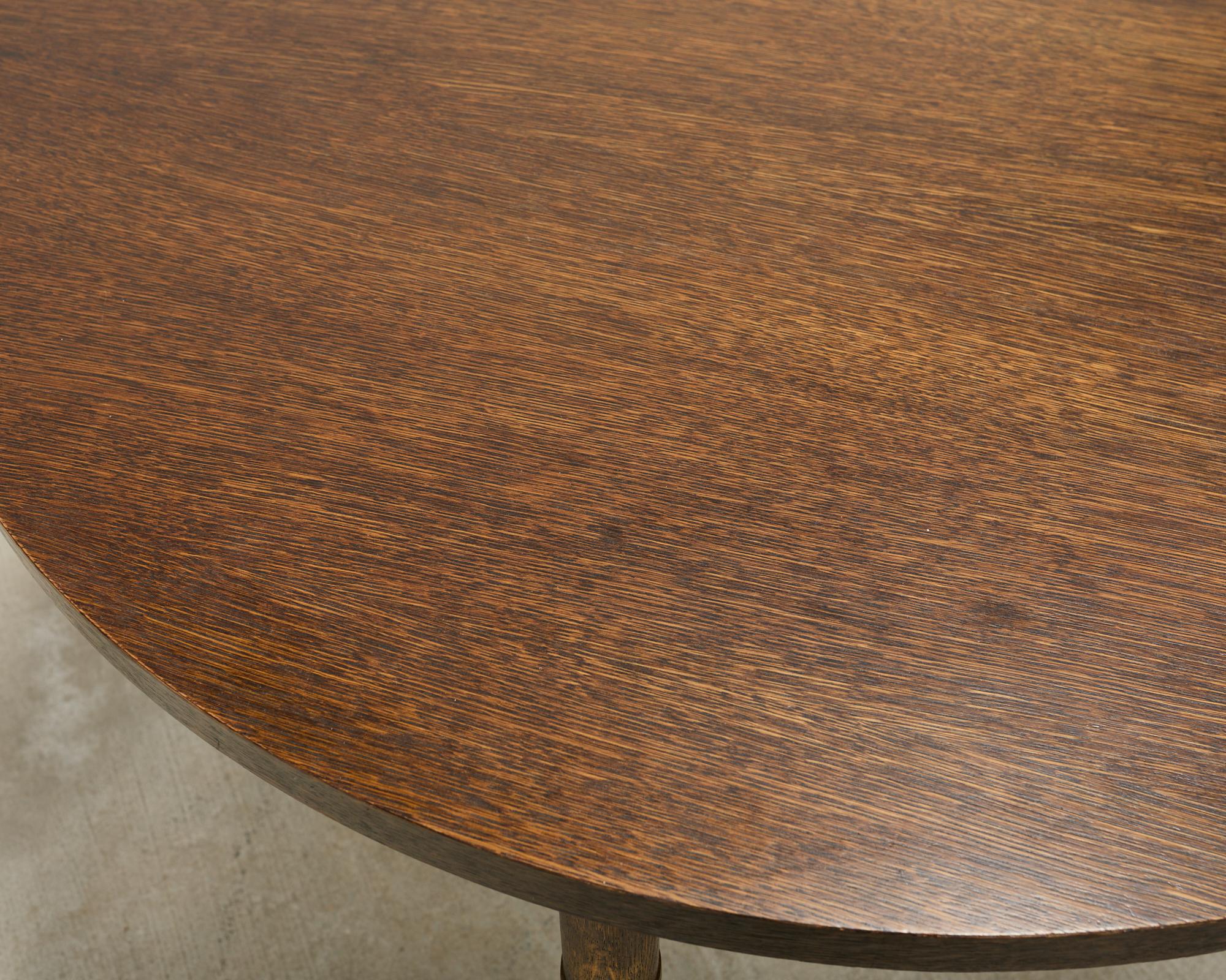 20th Century McGuire Organic Modern Oak Card Games or Dining Table For Sale
