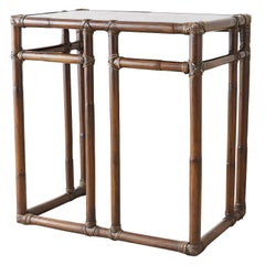 McGuire Organic Modern Oak Rattan Console or Occasional Table