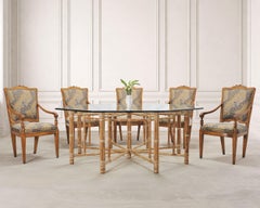 McGuire Organic Modern Octagonal Blonde Bamboo Dining Table