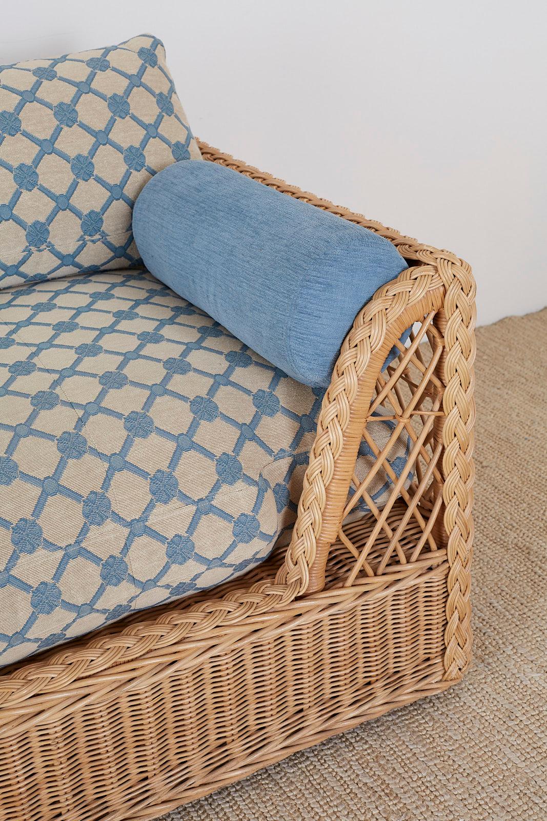 Fabric McGuire Organic Modern Rattan and Wicker Daybed Sofa