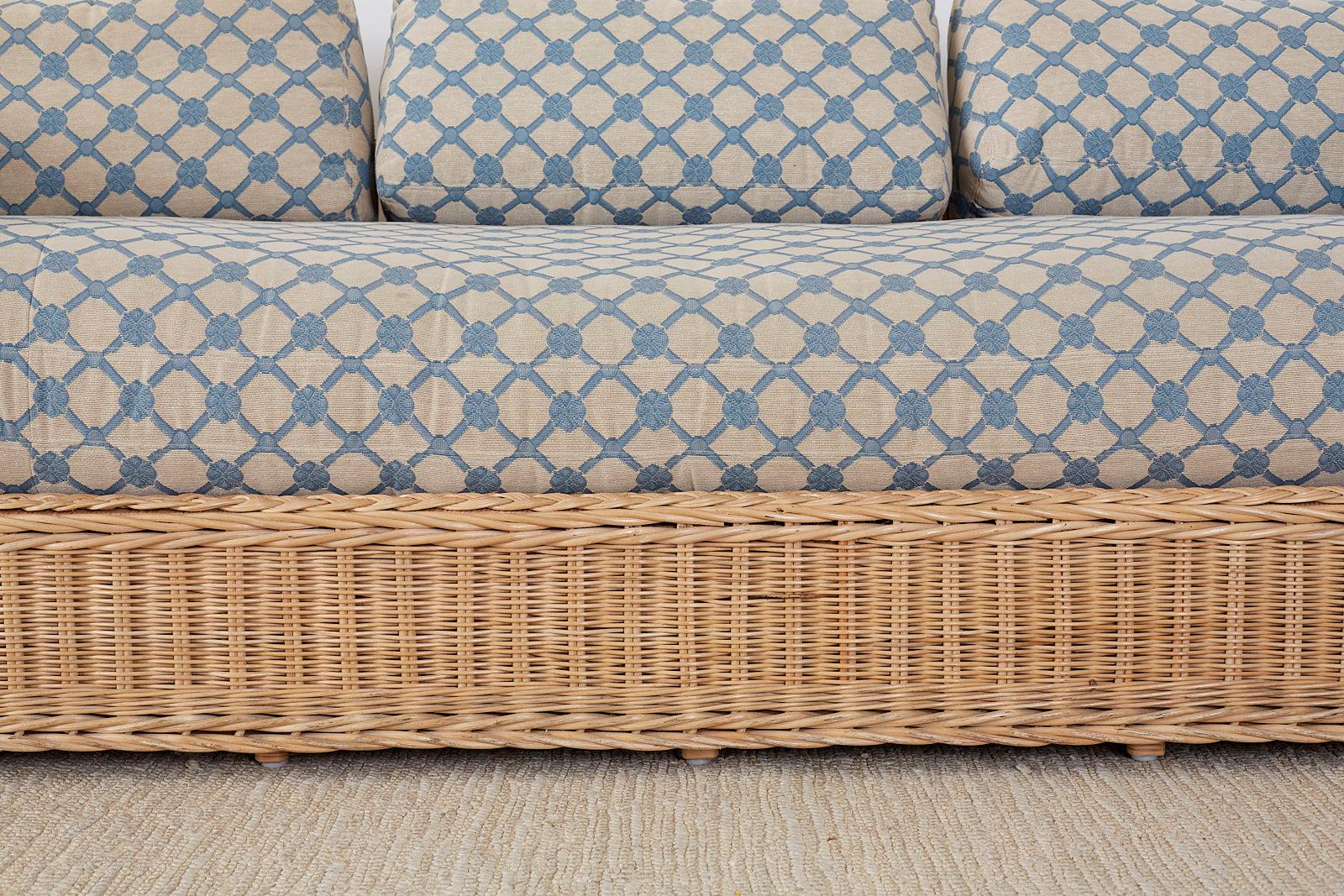McGuire Organic Modern Rattan and Wicker Daybed Sofa 2