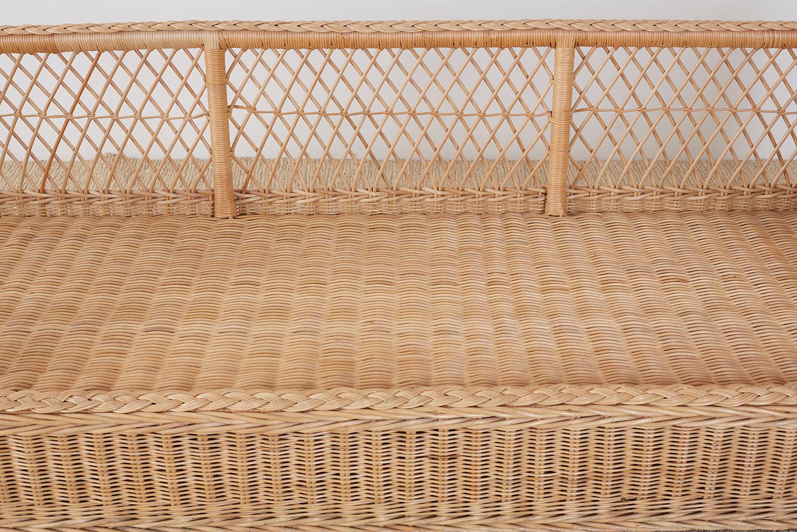 McGuire Organic Modern Rattan and Wicker Daybed Sofa 4