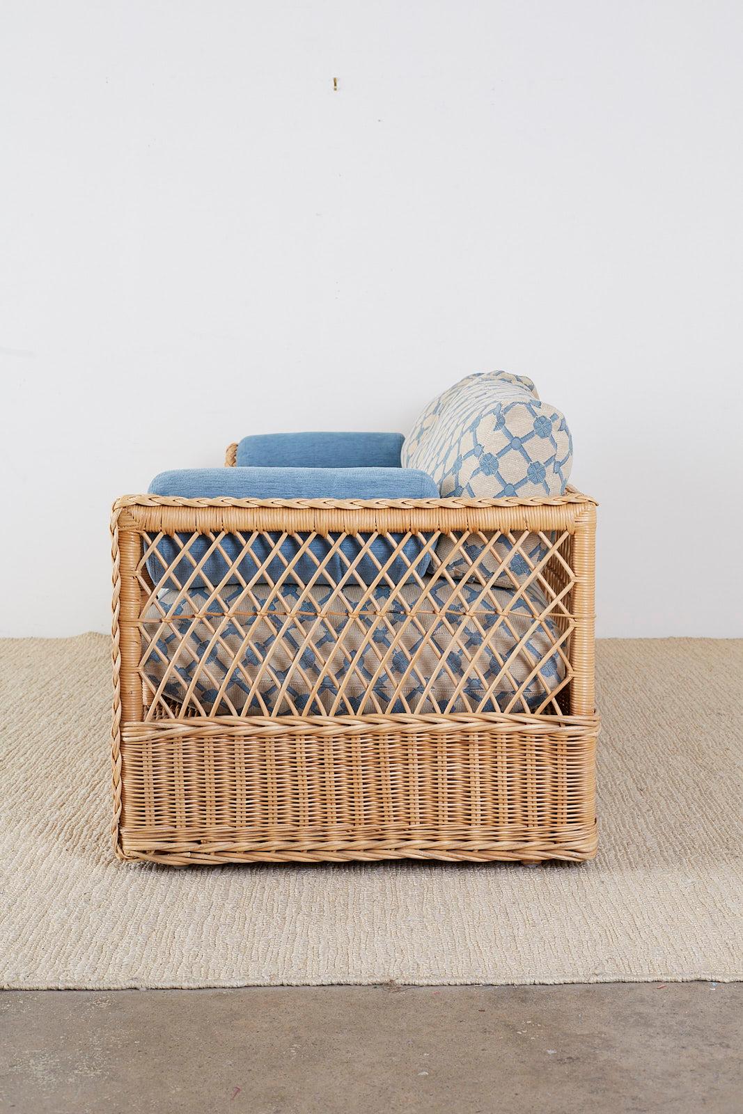 McGuire Organic Modern Rattan and Wicker Daybed Sofa 5