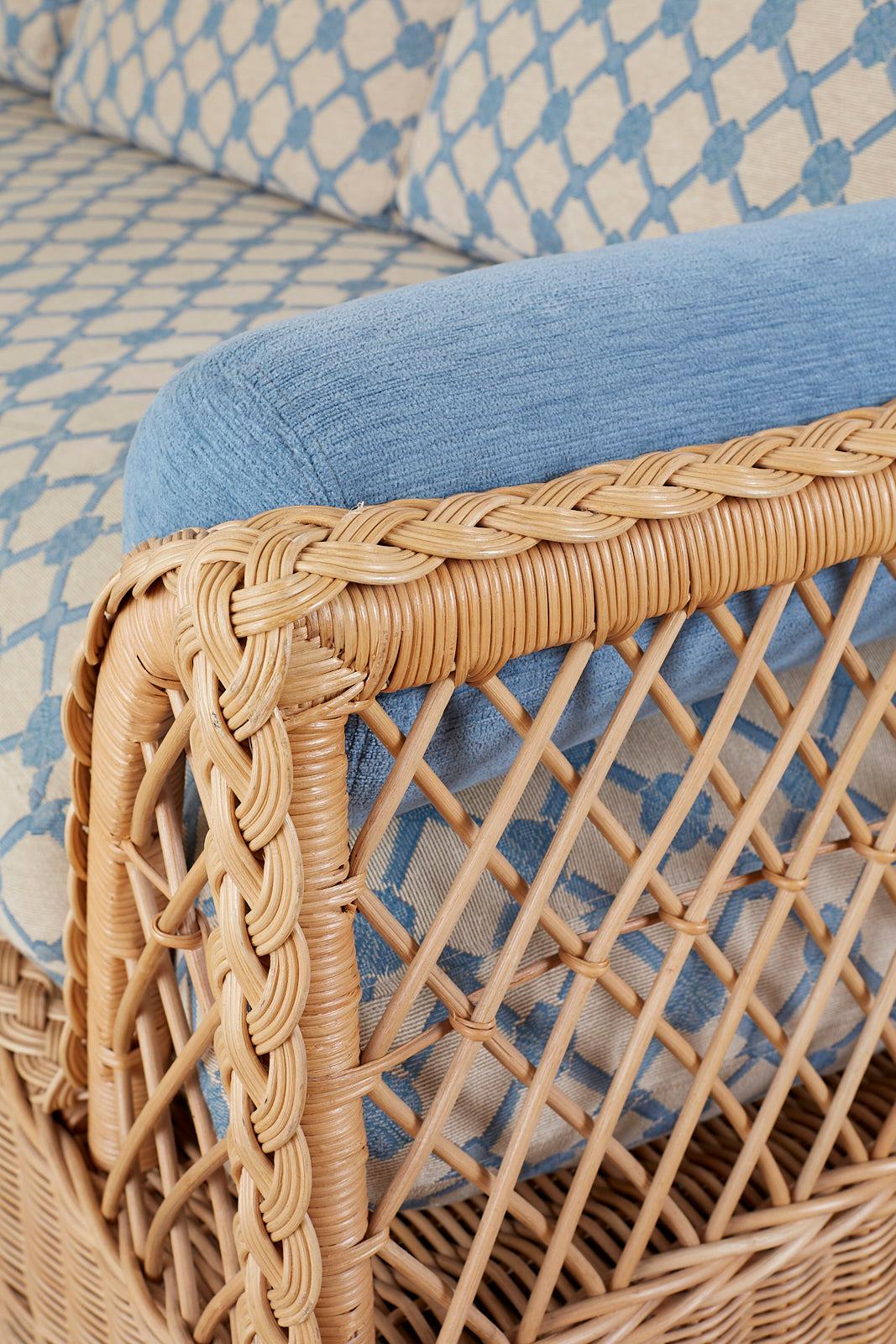 McGuire Organic Modern Rattan and Wicker Daybed Sofa 6