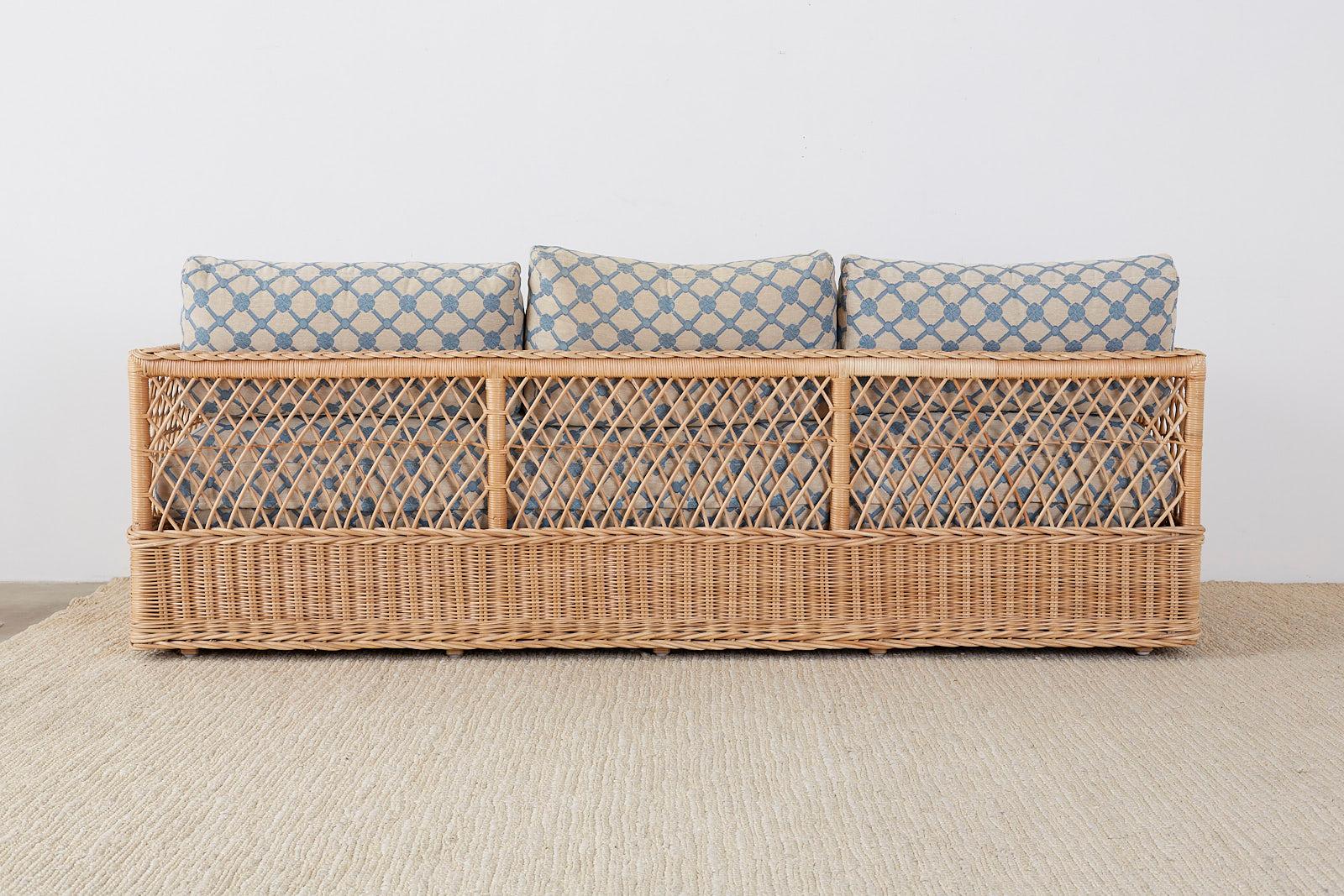 McGuire Organic Modern Rattan and Wicker Daybed Sofa 9