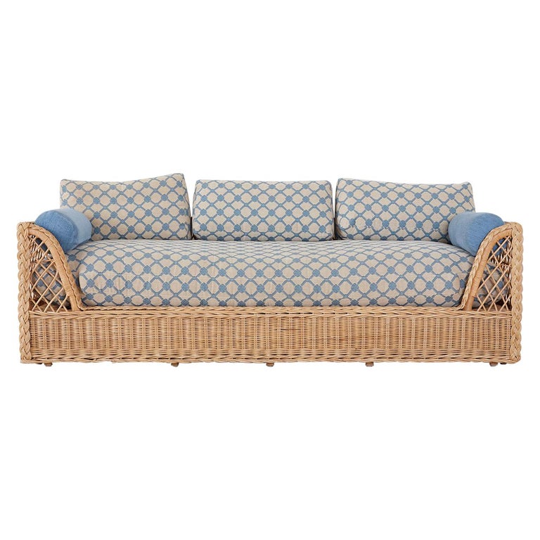 McGuire Organic Rattan and Wicker Daybed Sofa at 1stDibs | wicker day bed, wicker rattan daybeds, rattan daybed