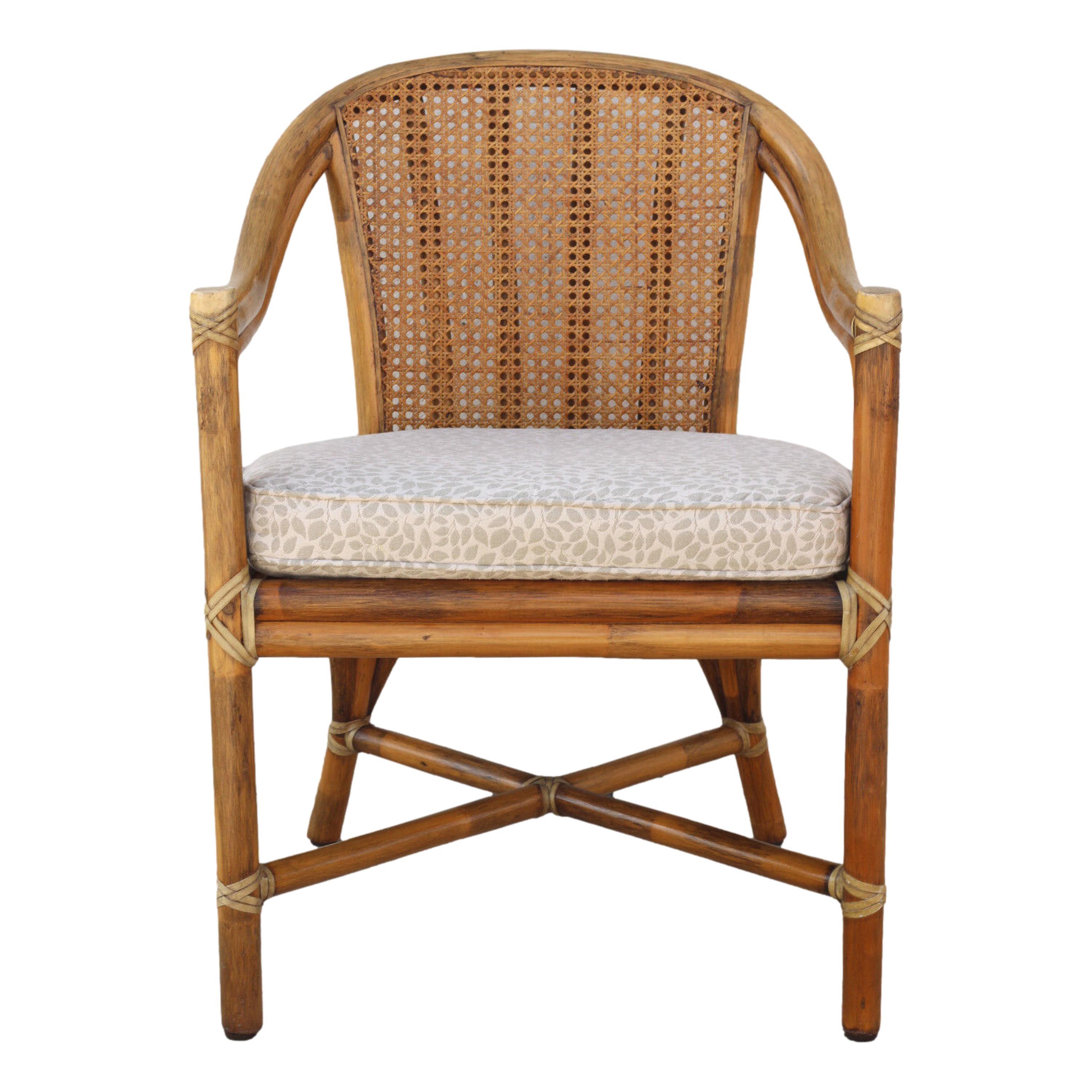 McGuire - Poltrone moderne organiche in rattan con schienale a canne di bambù, una coppia In condizioni buone in vendita a Vero Beach, FL