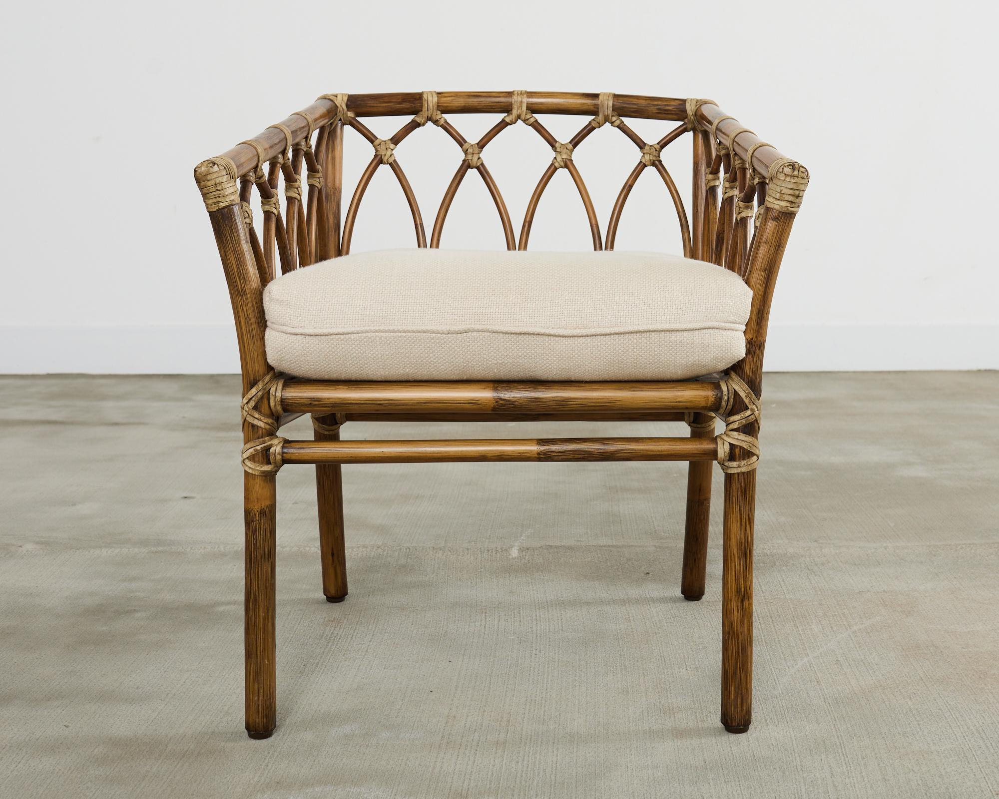 American McGuire Organic Modern Rattan Cathedral Style Box Armchair