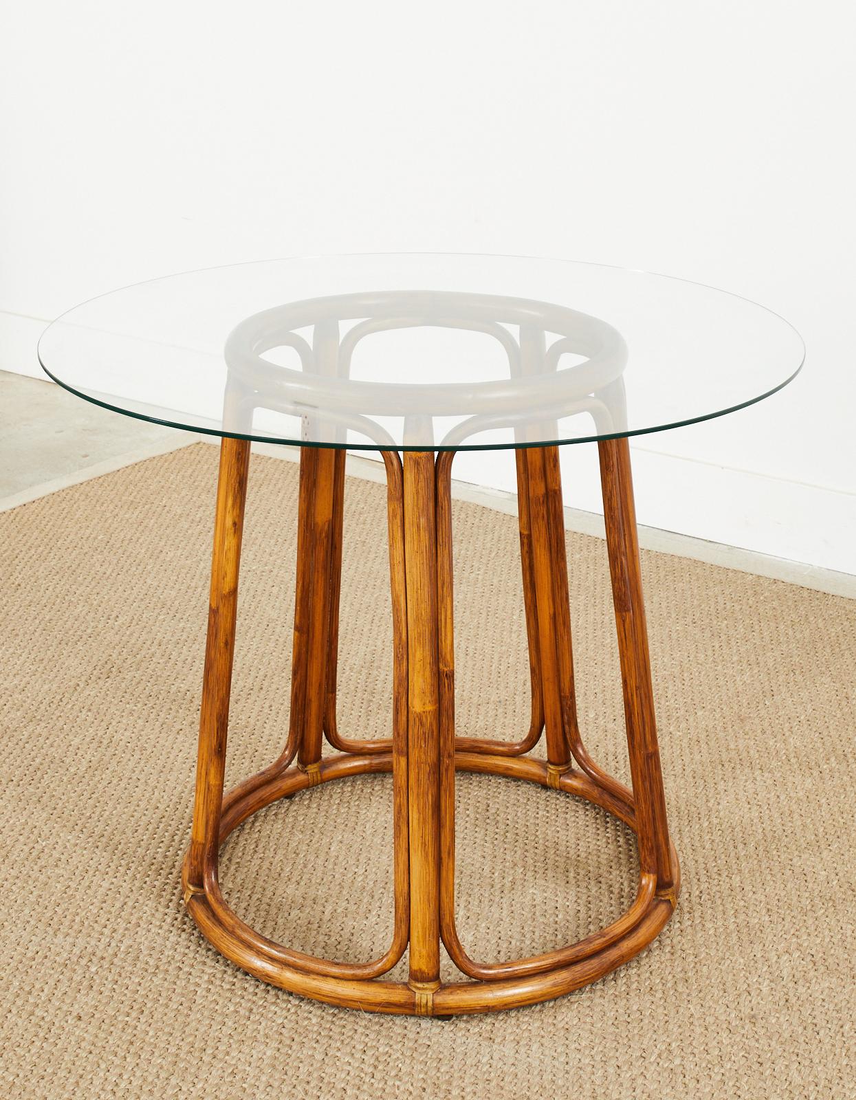 McGuire Organic Modern Rattan Dining or Center Table 6
