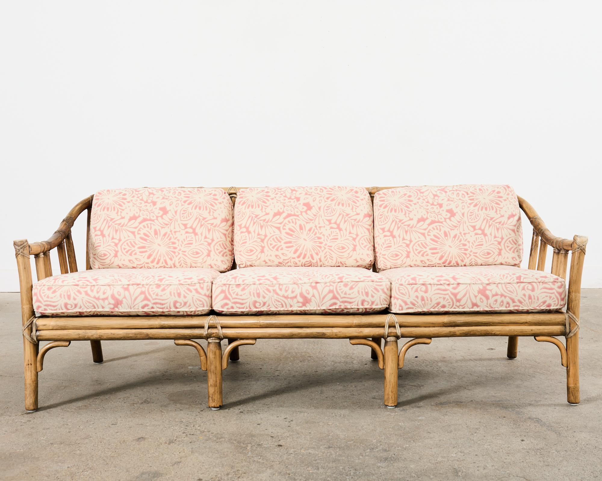 American McGuire Organic Modern Rattan Living Room Suite For Sale