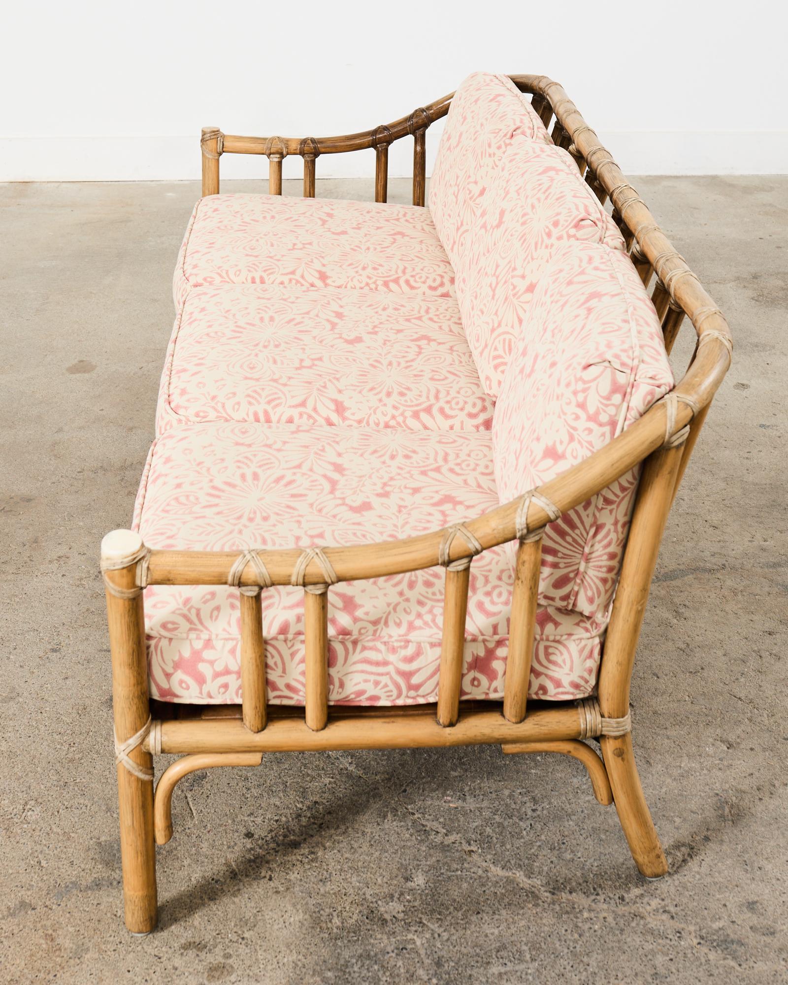 Hand-Crafted McGuire Organic Modern Rattan Living Room Suite For Sale