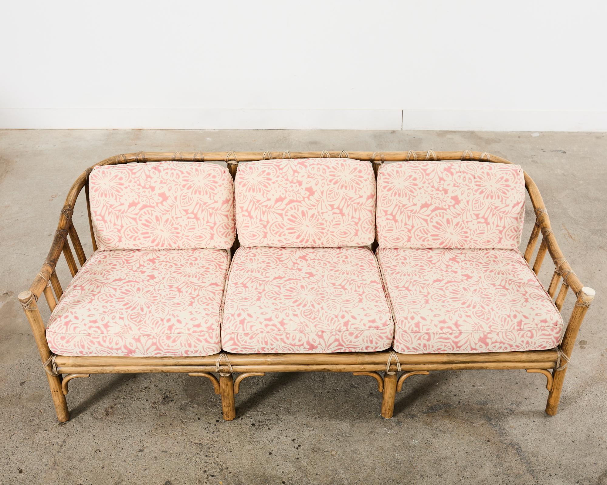 McGuire Organic Modern Rattan Living Room Suite In Good Condition For Sale In Rio Vista, CA
