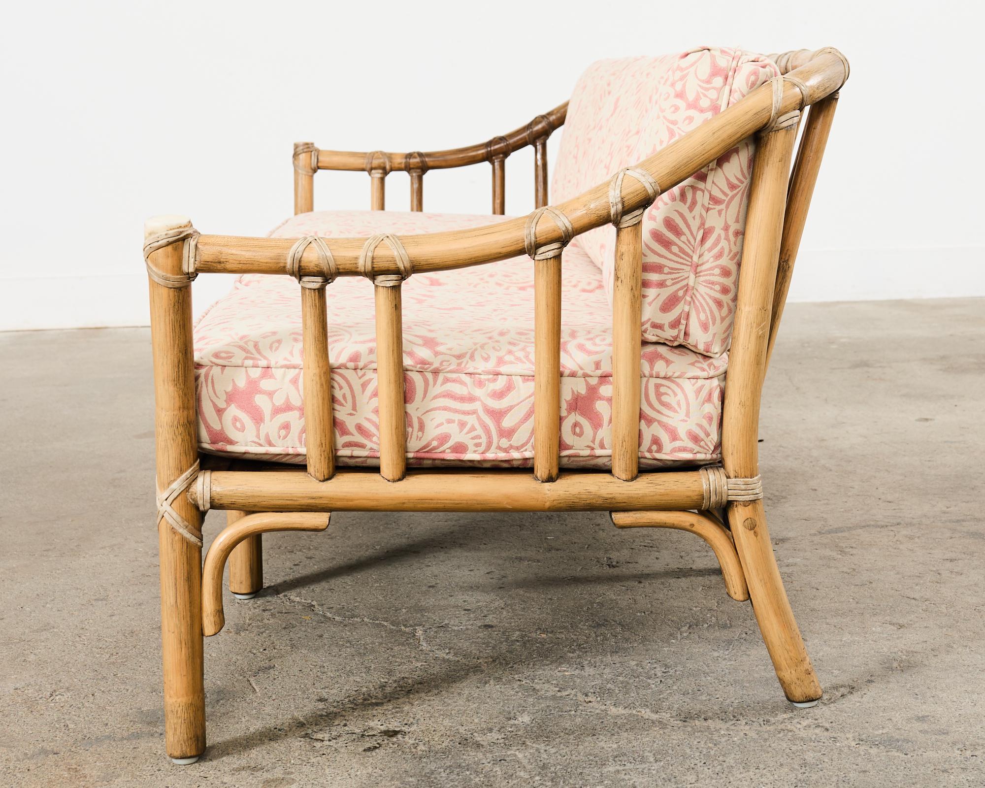 20th Century McGuire Organic Modern Rattan Living Room Suite For Sale