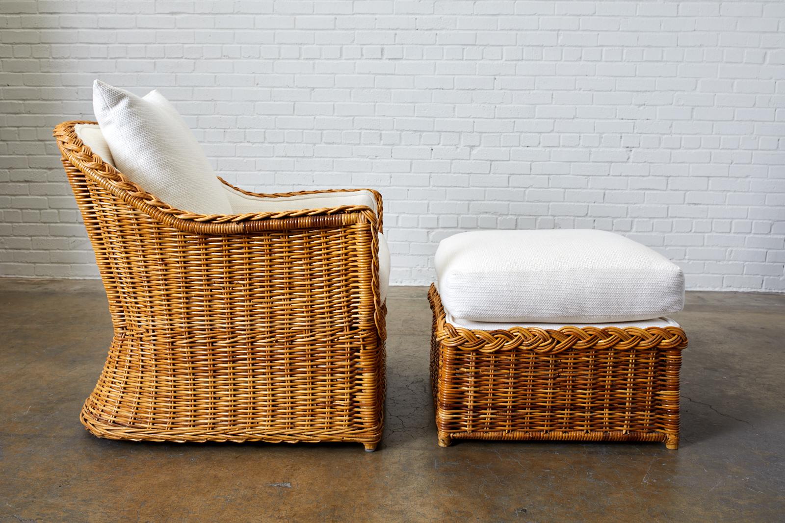 rattan chair ottoman