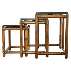 McGuire Organic Modern Rattan Nesting Drink Tables