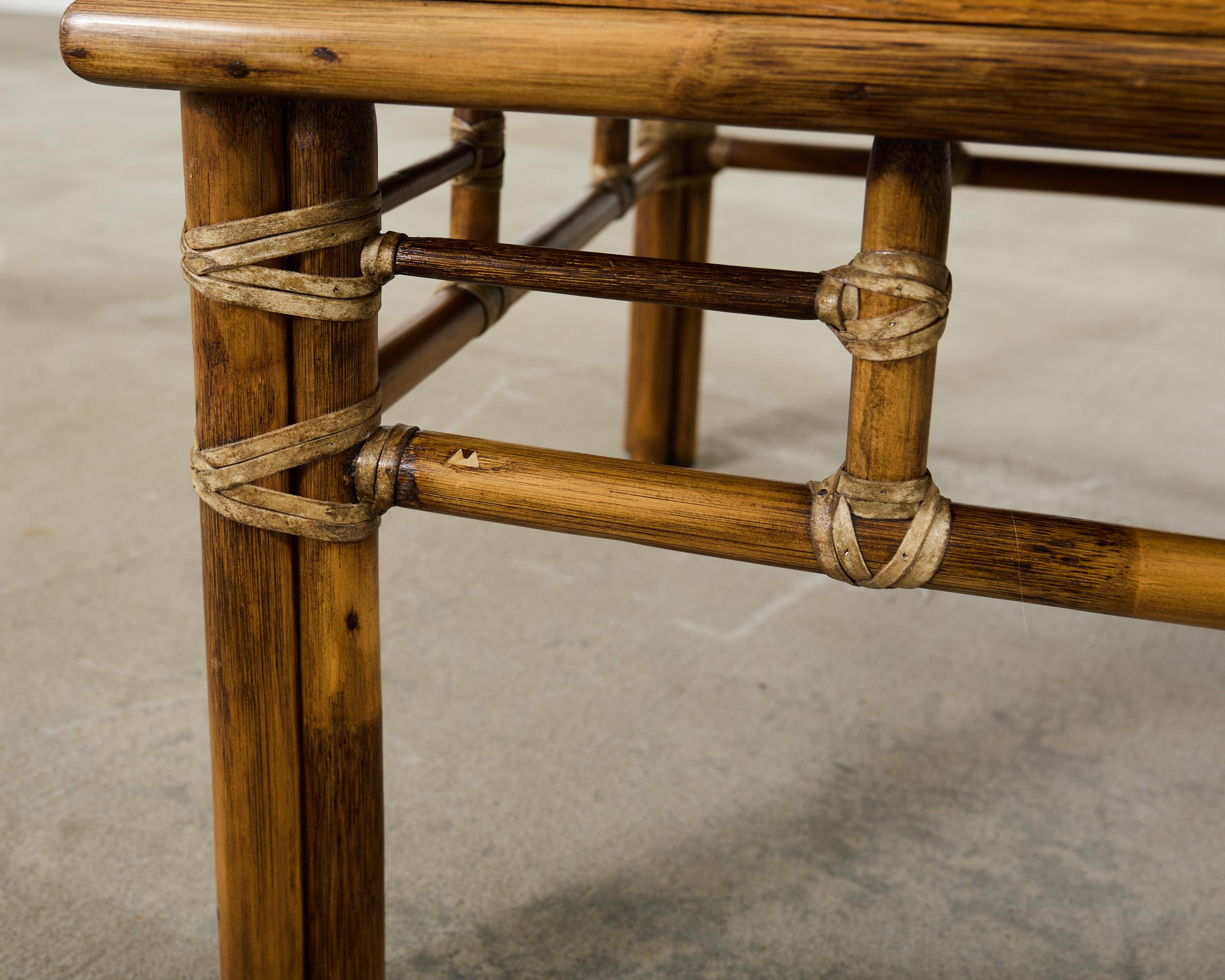 McGuire Organic Table basse cocktail moderne en rotin Oak Oak en vente 4