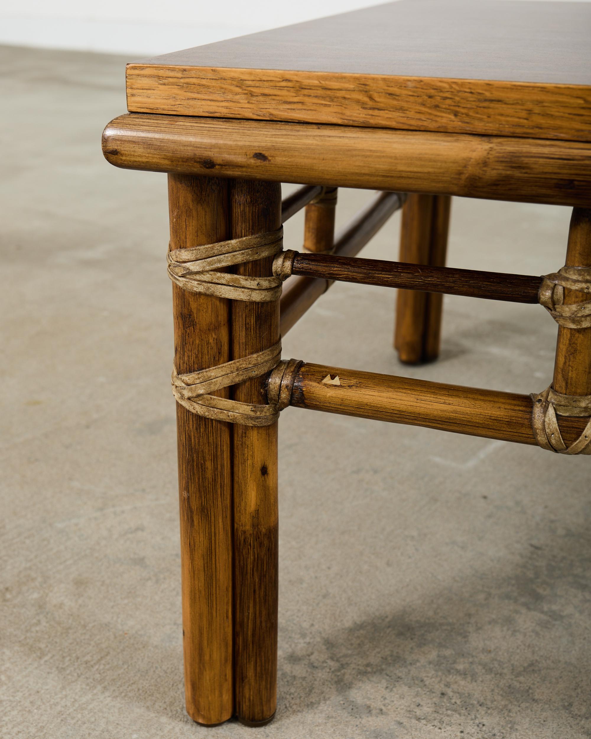 McGuire Organic Table basse cocktail moderne en rotin Oak Oak en vente 6